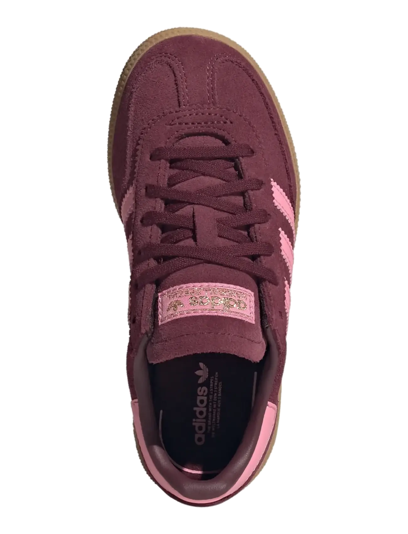 adidas Originals - HANDBALL SPEZIAL C - lave sneakers - maroon/blipnk/gum3 - 4