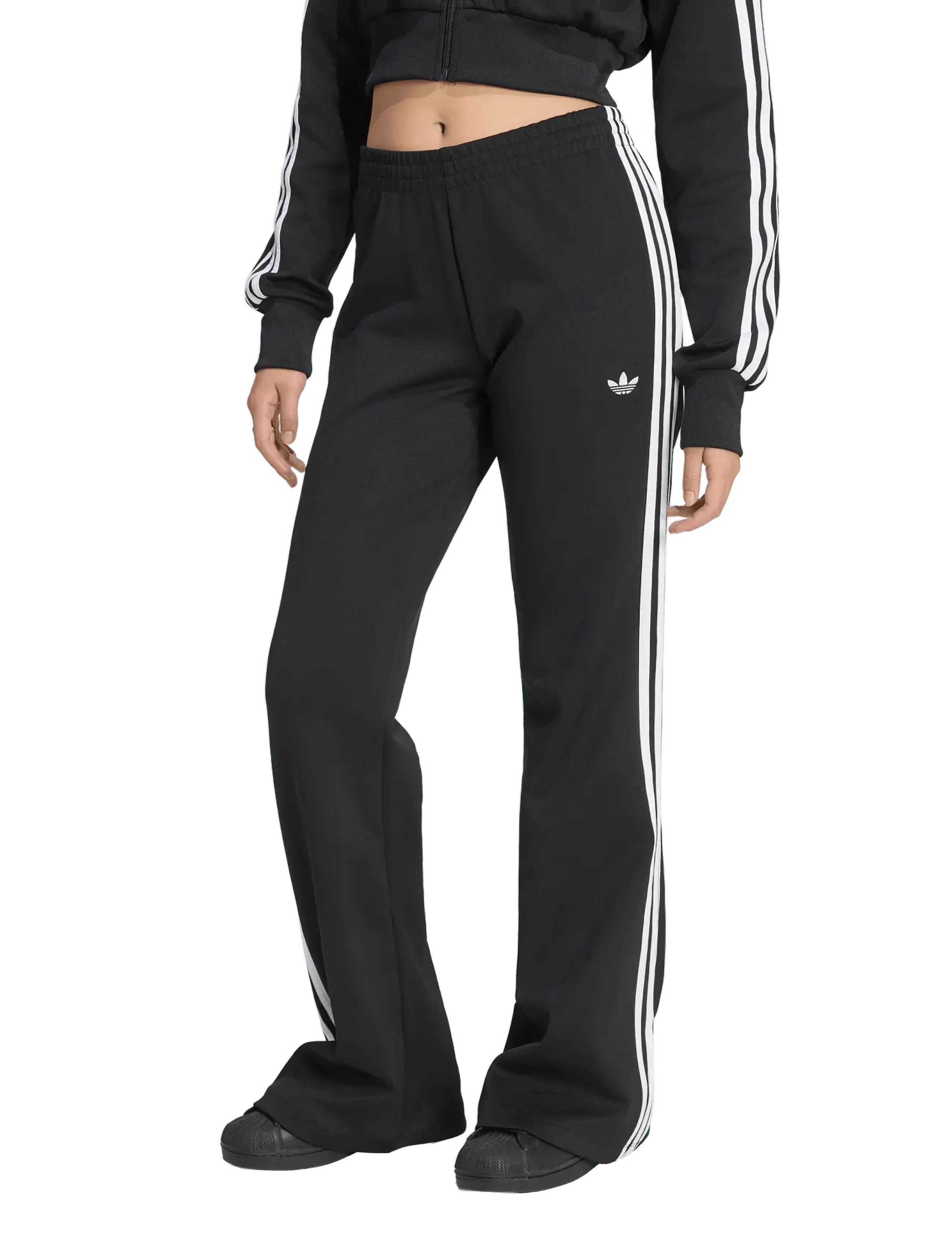 adidas Originals Flared Pants, L, Black, Sport Pants > Sport Sweatpants, Dame