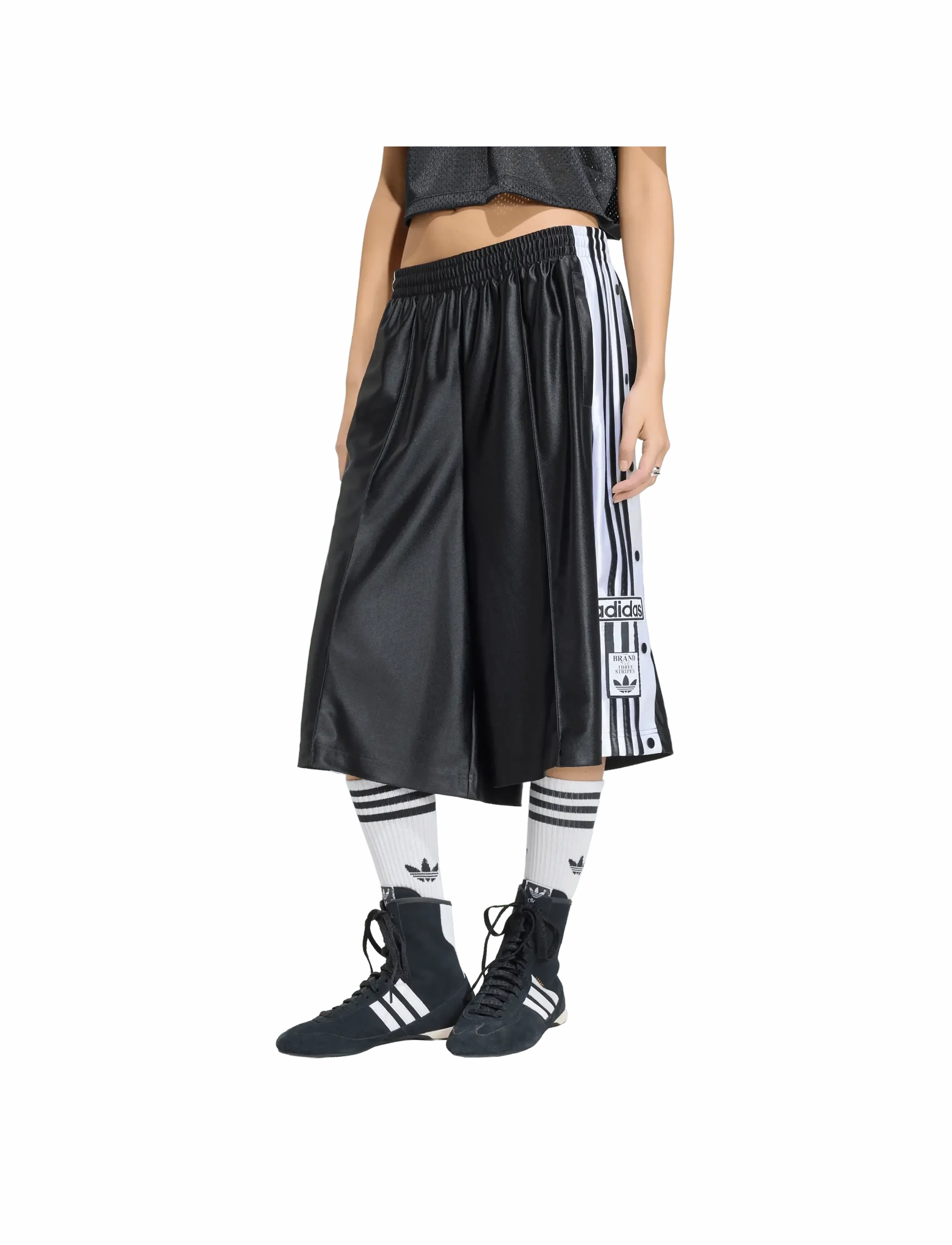 adidas Originals - LONG SHORTS - casual shorts - black/white - 0