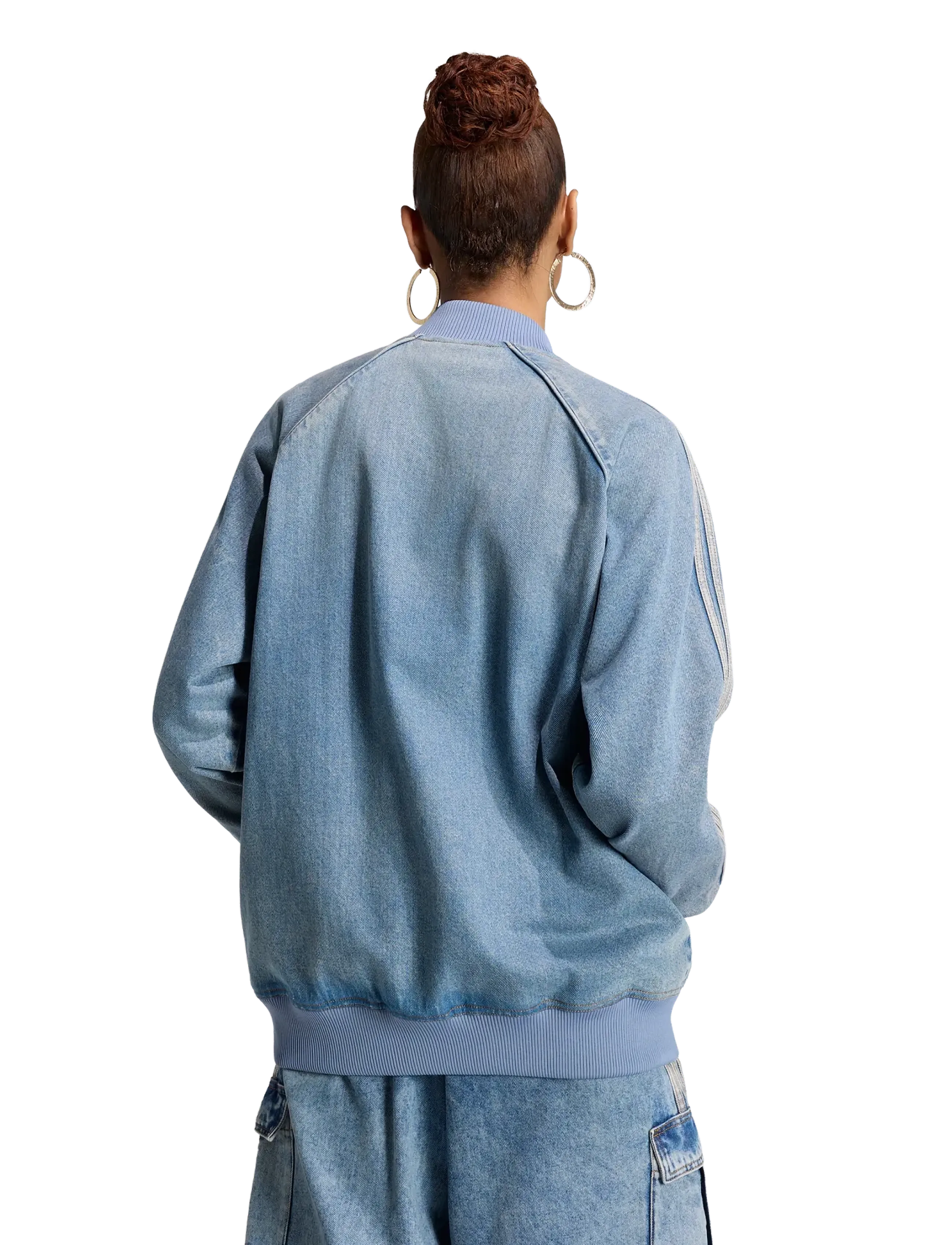 Adidas Originals Denim Oversized Track Top jackor dam – bild 7