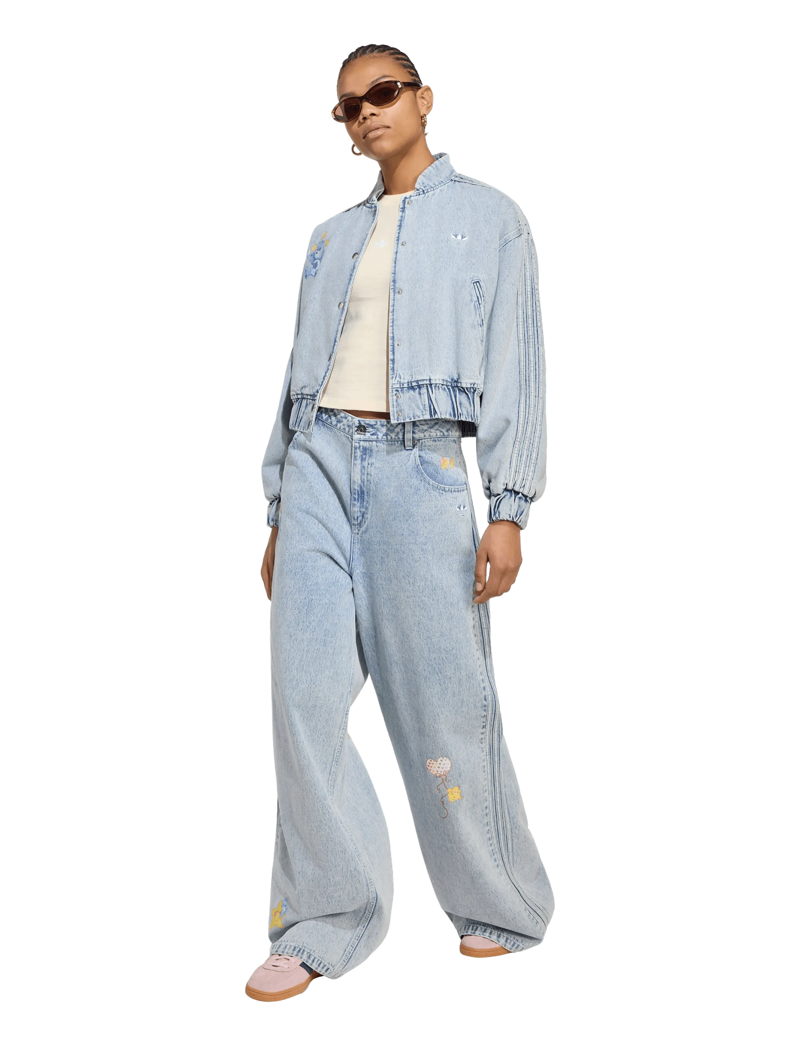 adidas Originals Adidas X Care Bears Bomber Jacket, M, Blue, Sport Jackets > Sport Casual Jackets, Dame
