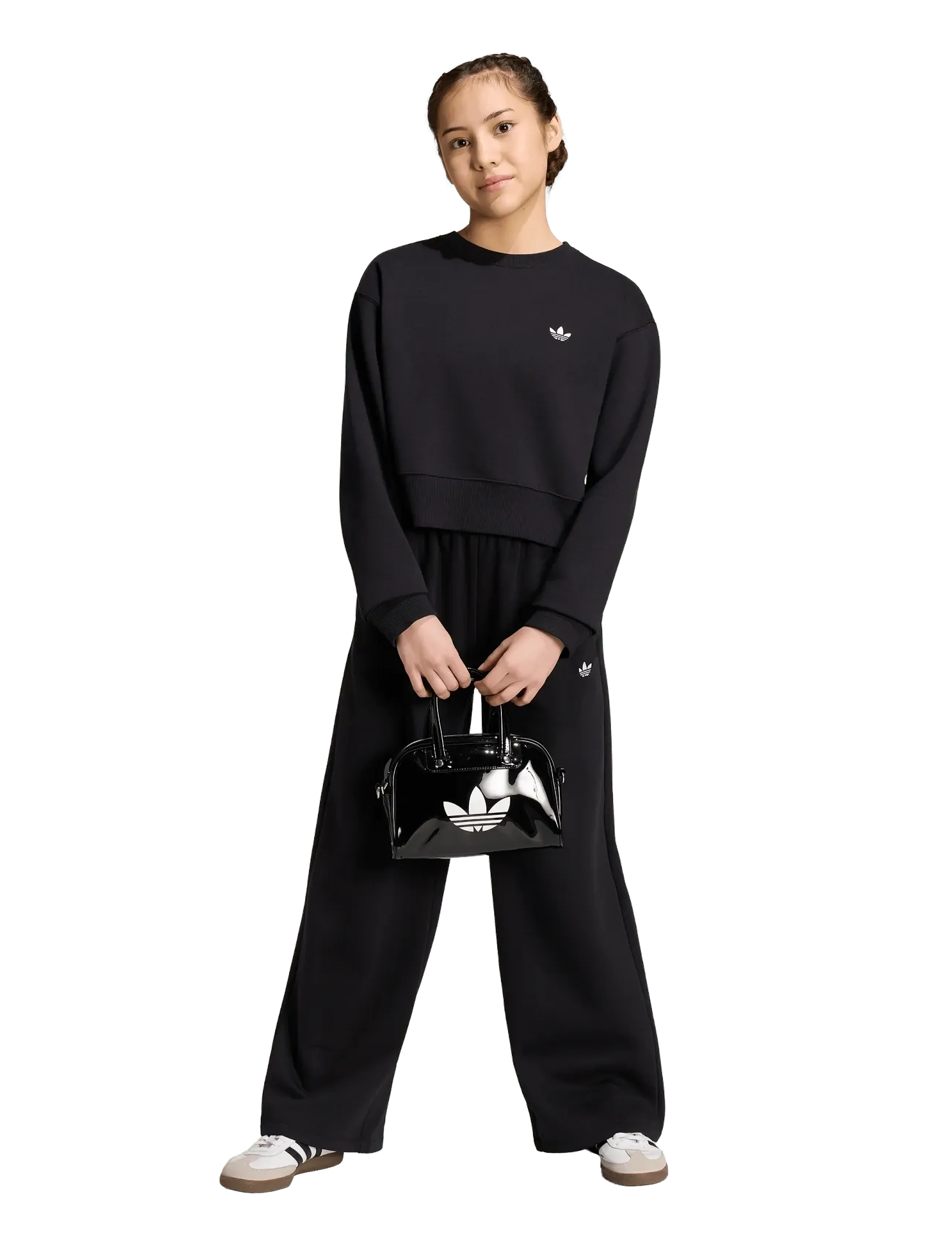 adidas Originals Wide Leg Pants, Børn, Vide Ben Bukser, Sort, Str: 140