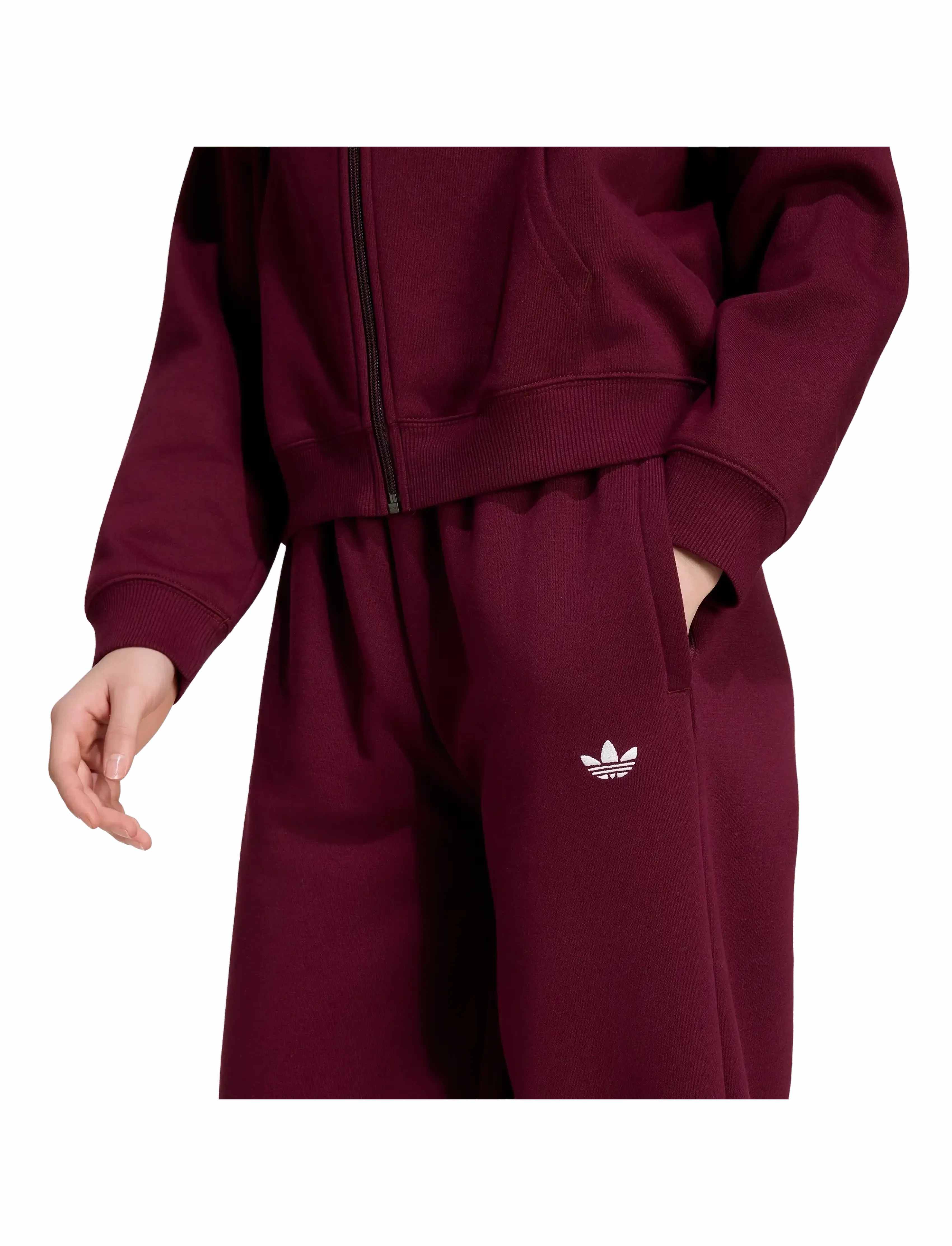 adidas Originals - WIDE LEG PANTS - sweatpants - maroon - 3