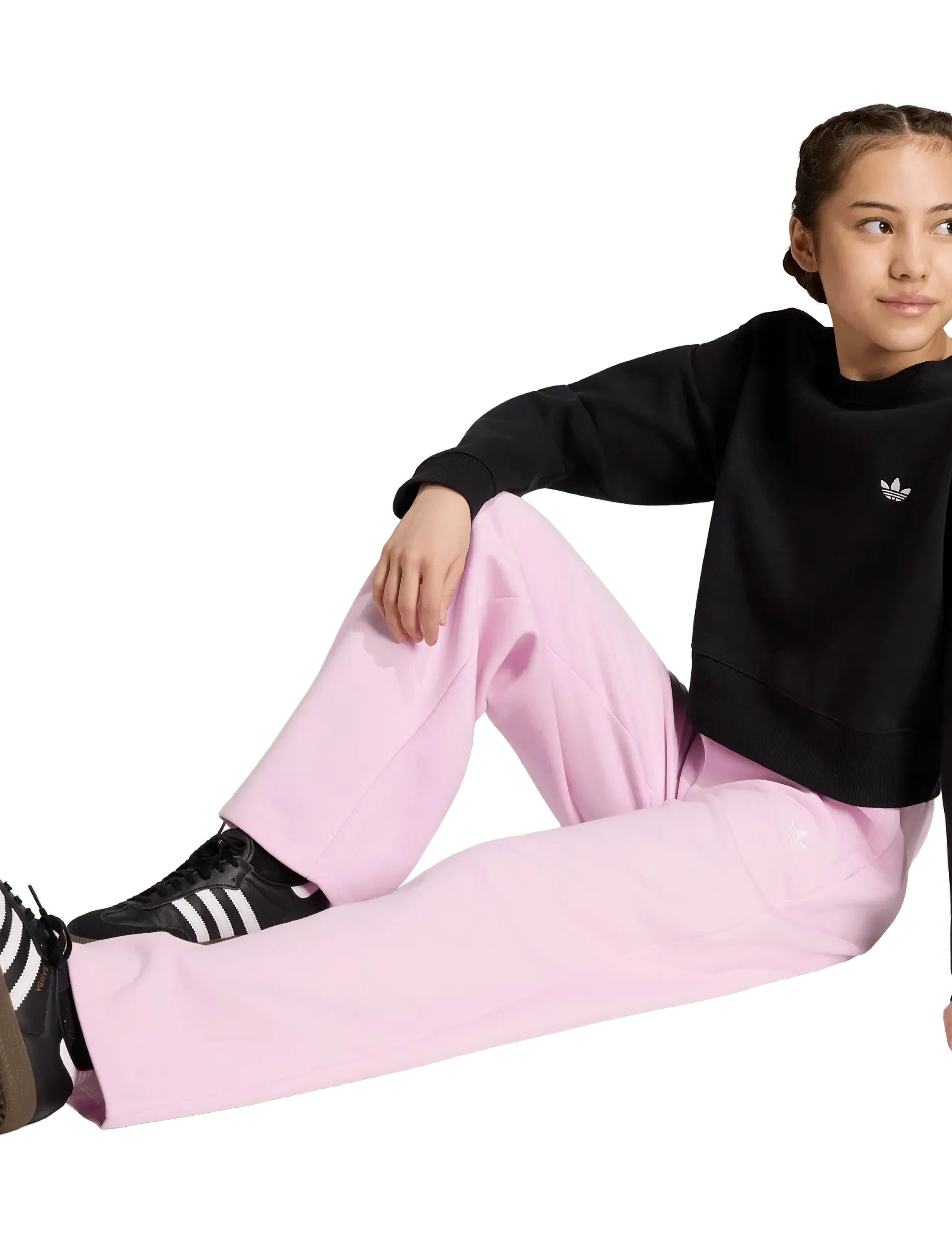 adidas Originals Wide Leg Pants, Børn, Vide Ben Bukser, Pink, Str: 164