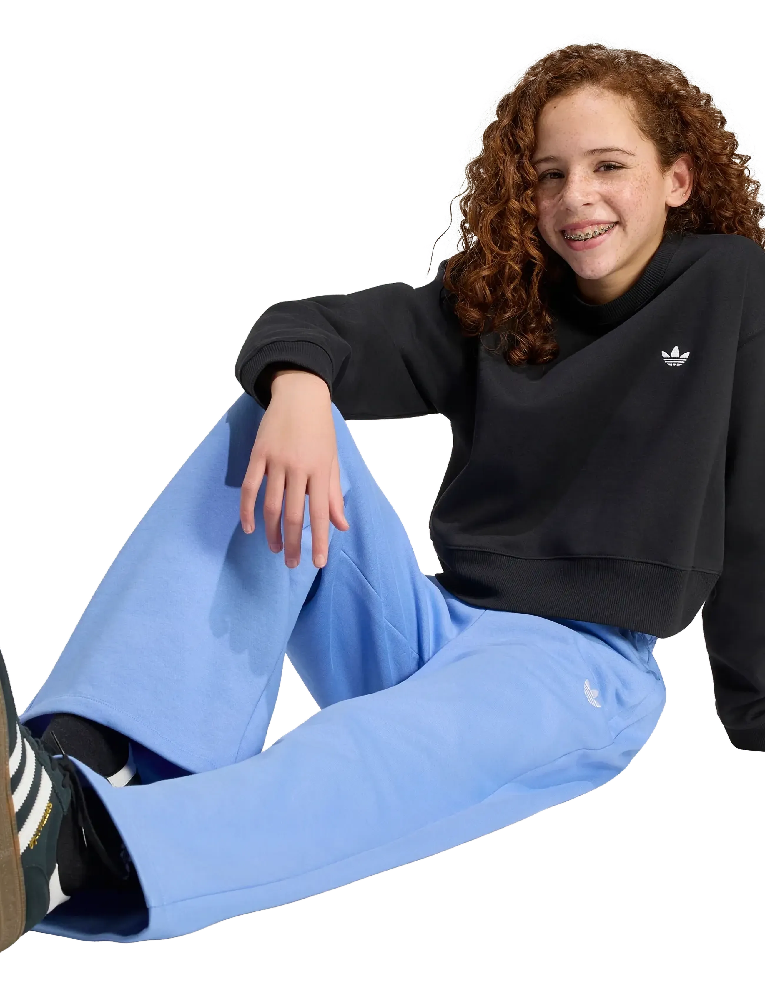 adidas Originals Wide Leg Pants, Børn, Wide Leg Bukser, Blå, Str: 170