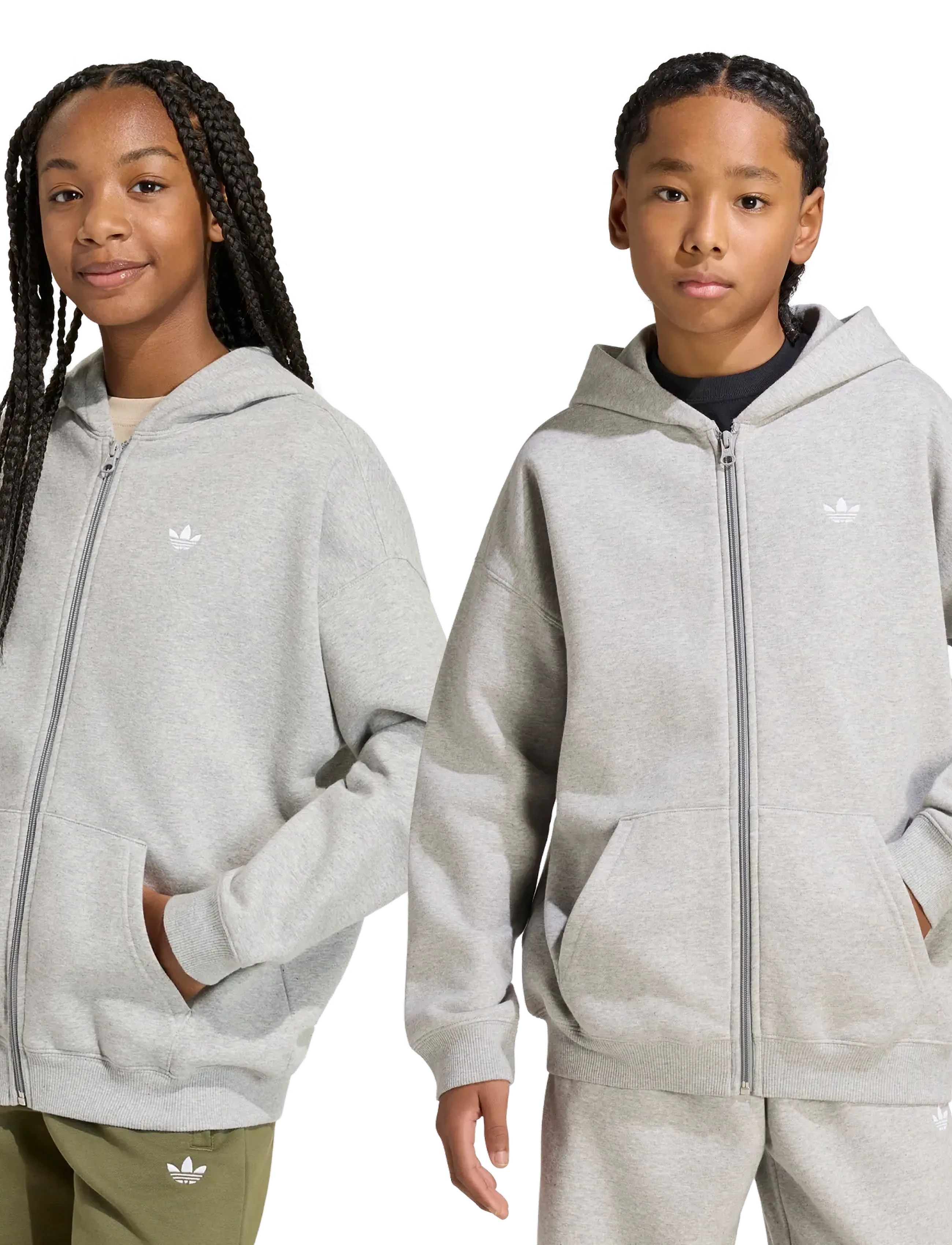 adidas Originals - FULL ZIP HOODIE - kapuutsiga dressipluusid - mgreyh - 2