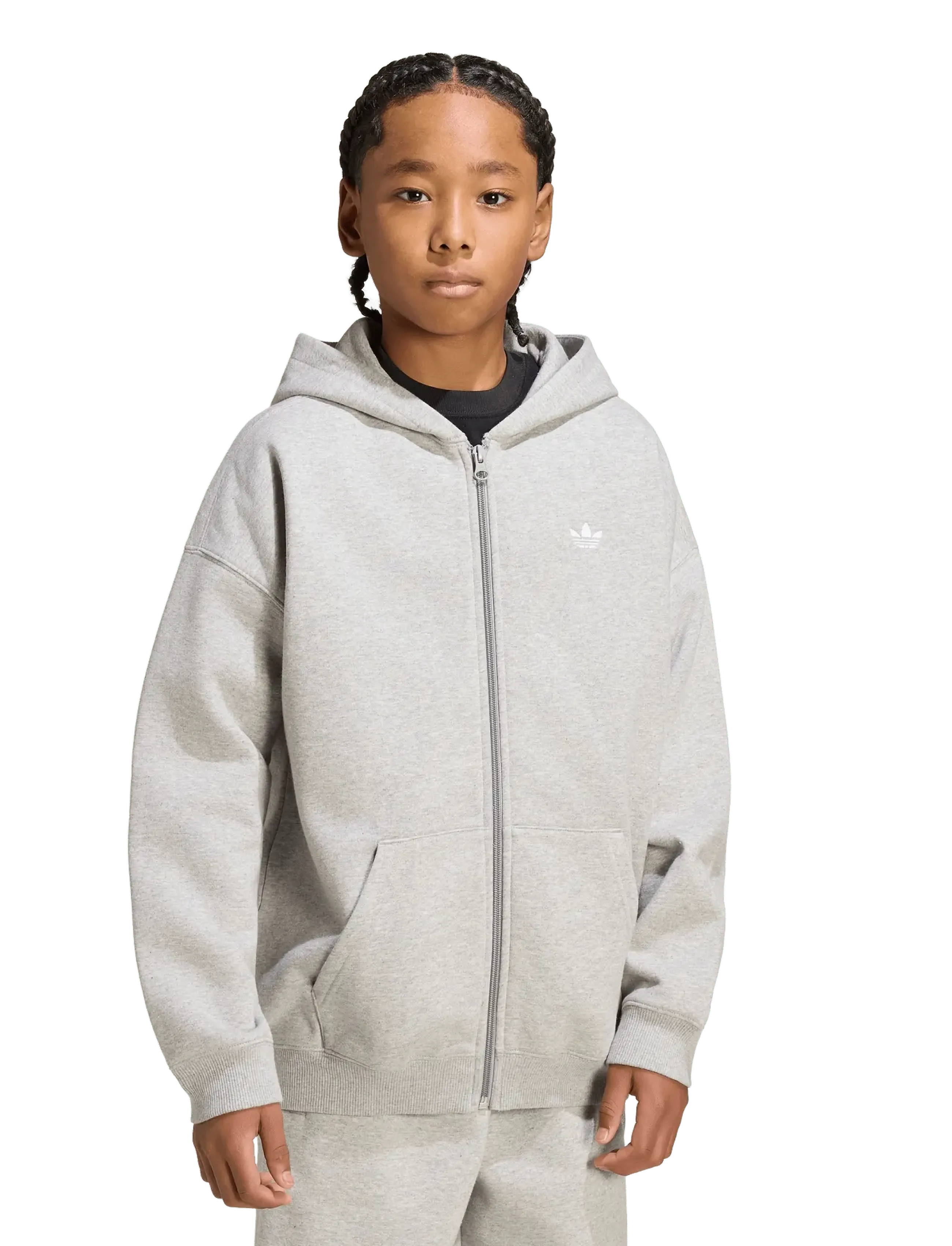 adidas Originals - FULL ZIP HOODIE - kapuutsiga dressipluusid - mgreyh - 3