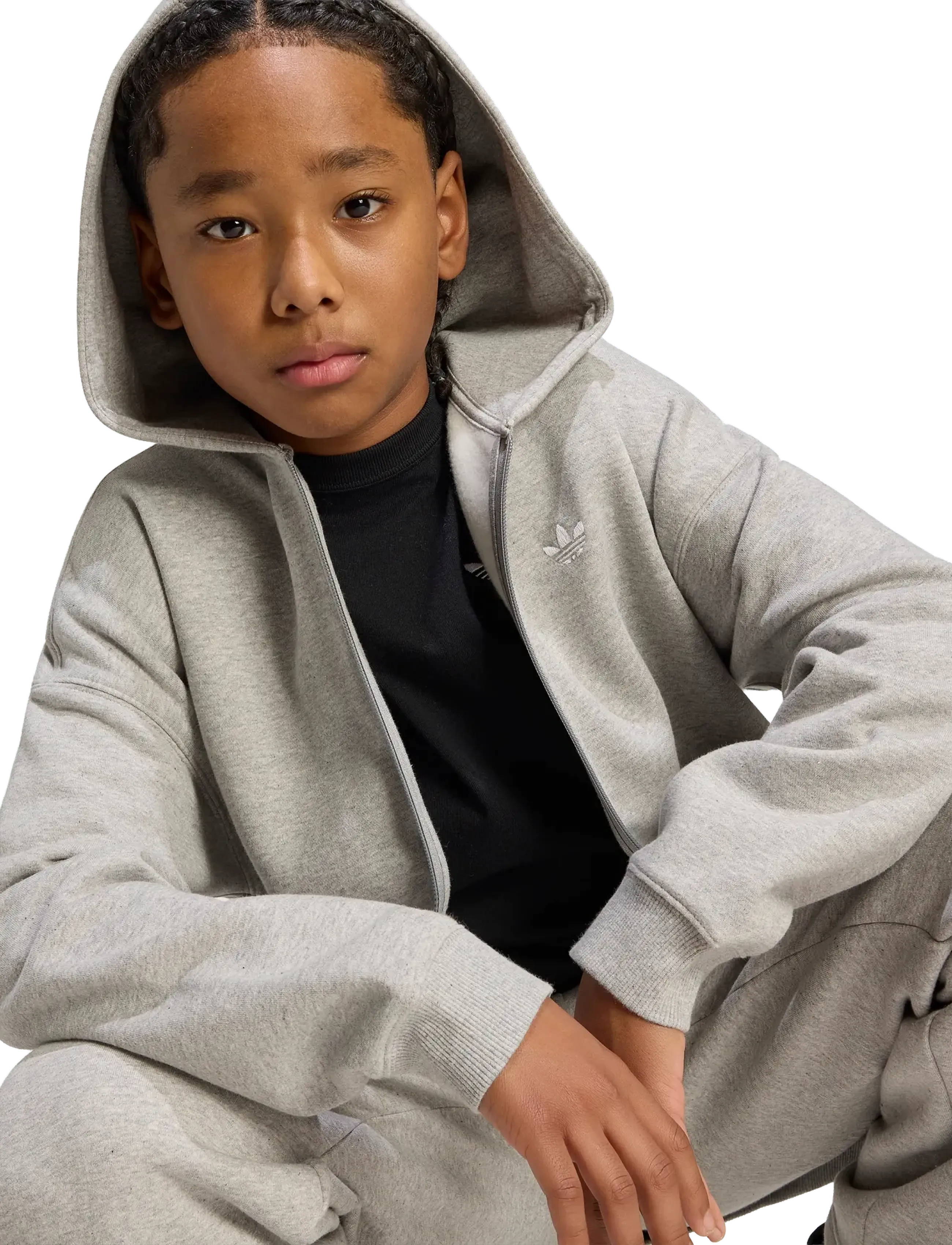 adidas Originals - FULL ZIP HOODIE - kapuutsiga dressipluusid - mgreyh - 5