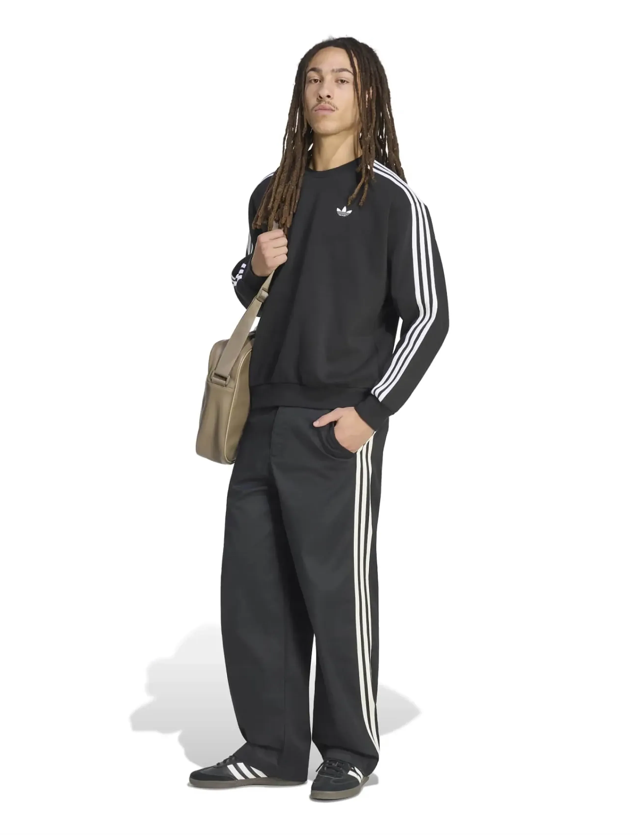 adidas Originals - 3S CREW - oberteile - black/white - 5