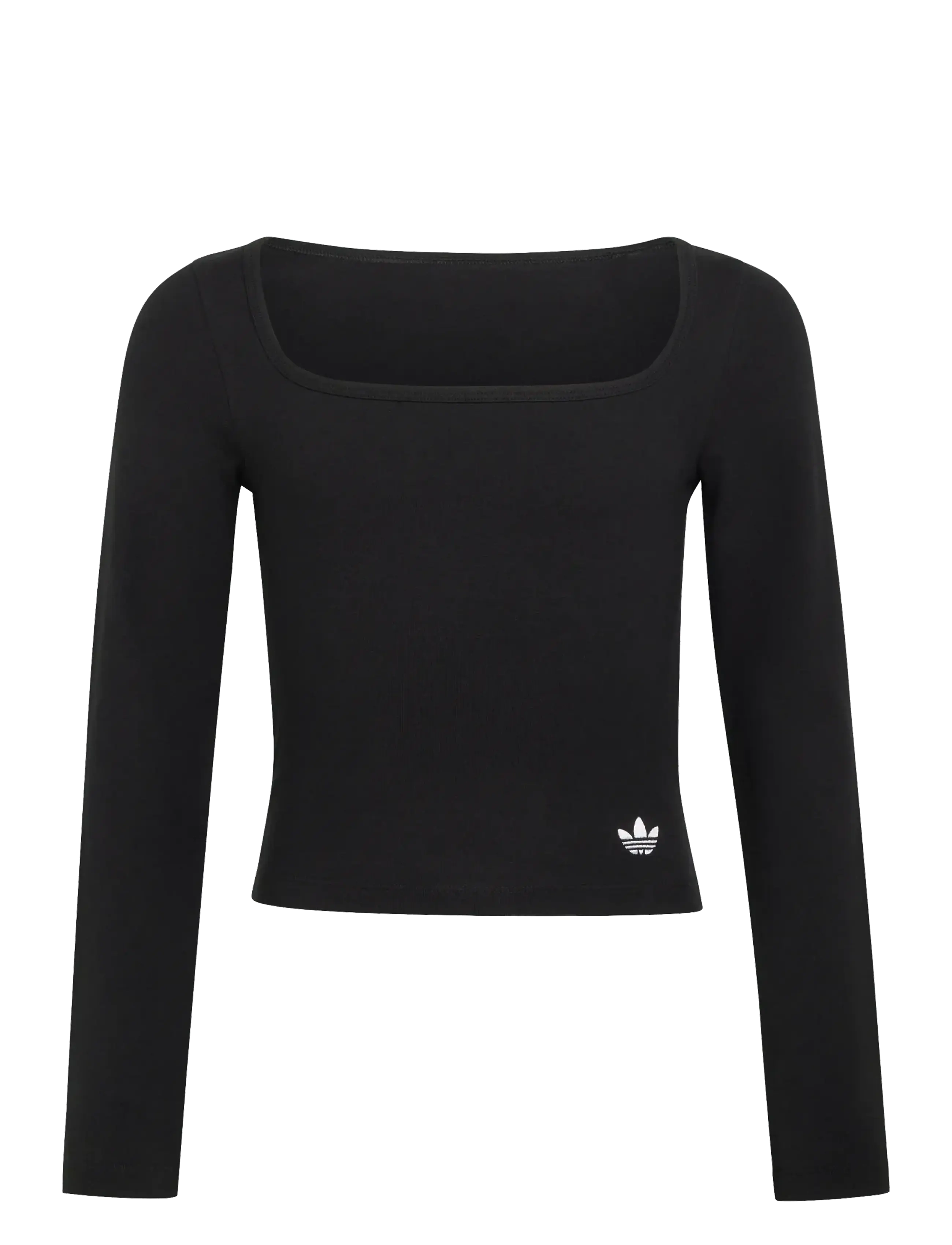 adidas Originals SLIM LONGSLEEVE - Vis alt - BLACK / black