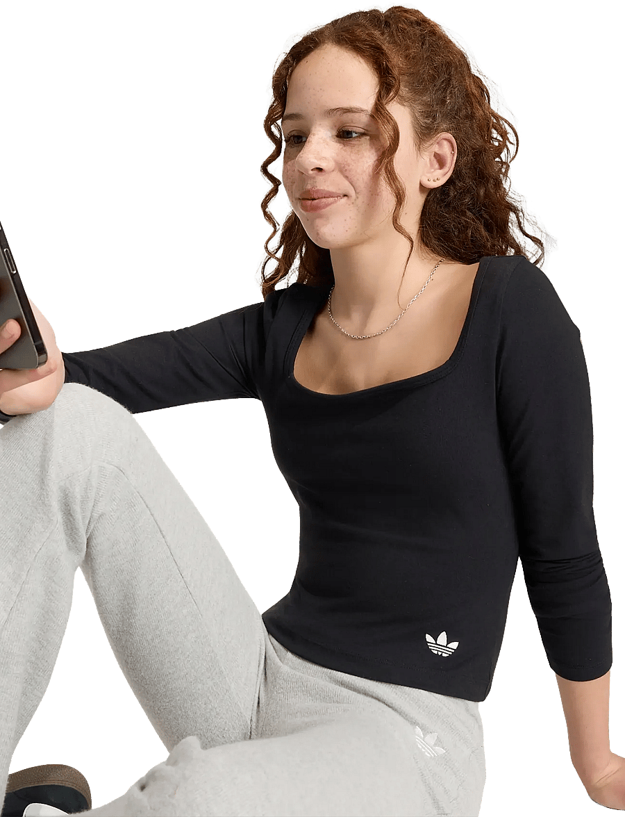adidas Originals - SLIM LONGSLEEVE - sporditopid - black - 4
