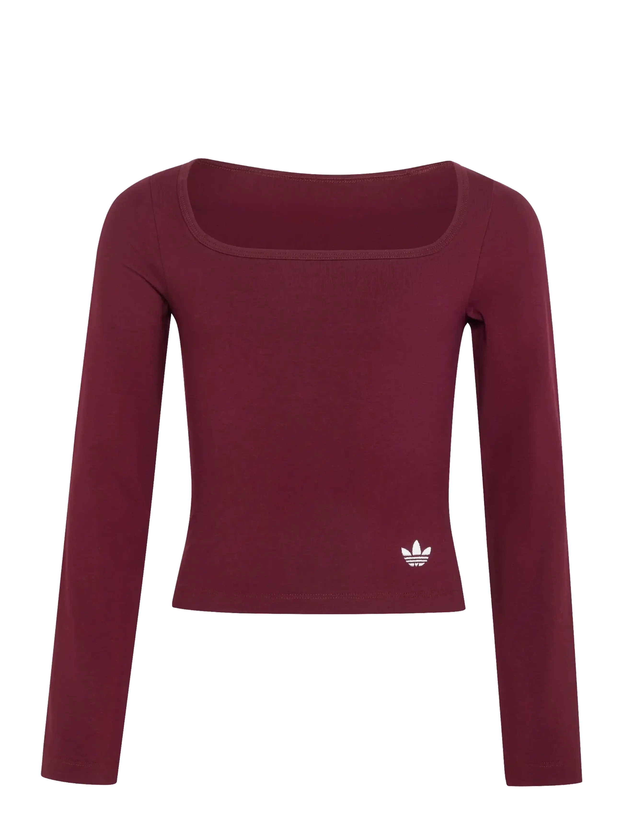 adidas Originals SLIM LONGSLEEVE - Vis alt - MAROON / burgundy