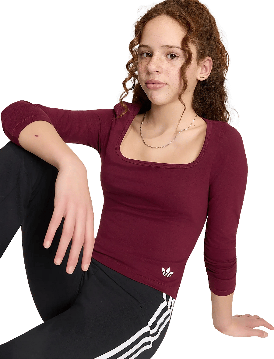adidas Originals - SLIM LONGSLEEVE - maroon - 4