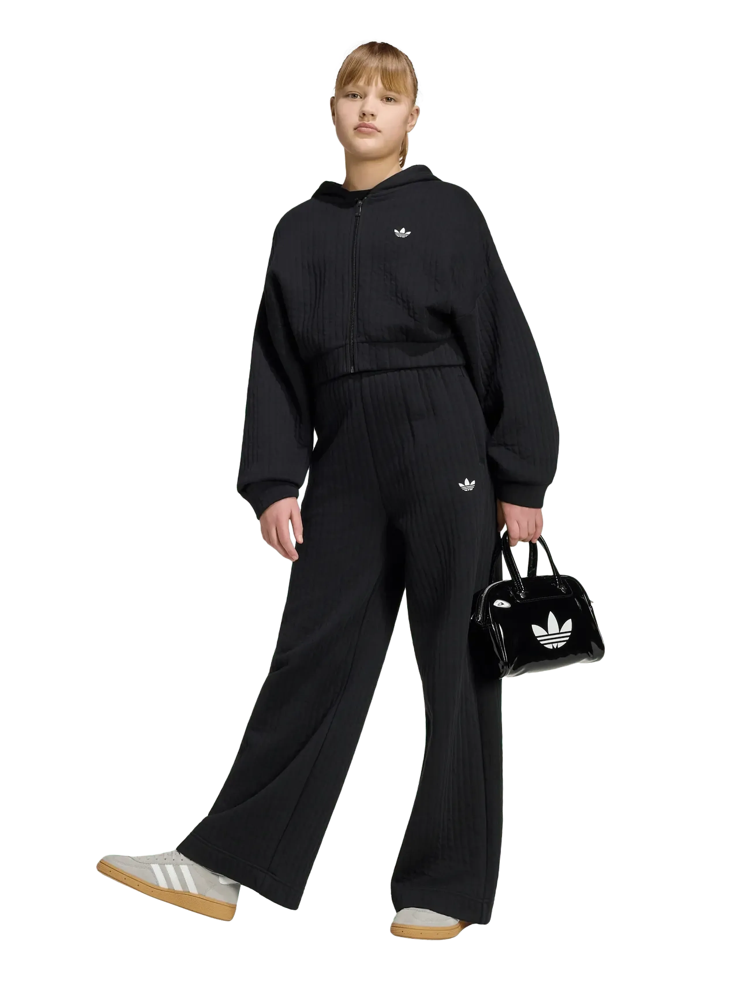 adidas Originals Wide Leg Pants, Børn, Wide Leg Bukser, Sort, Str: 128