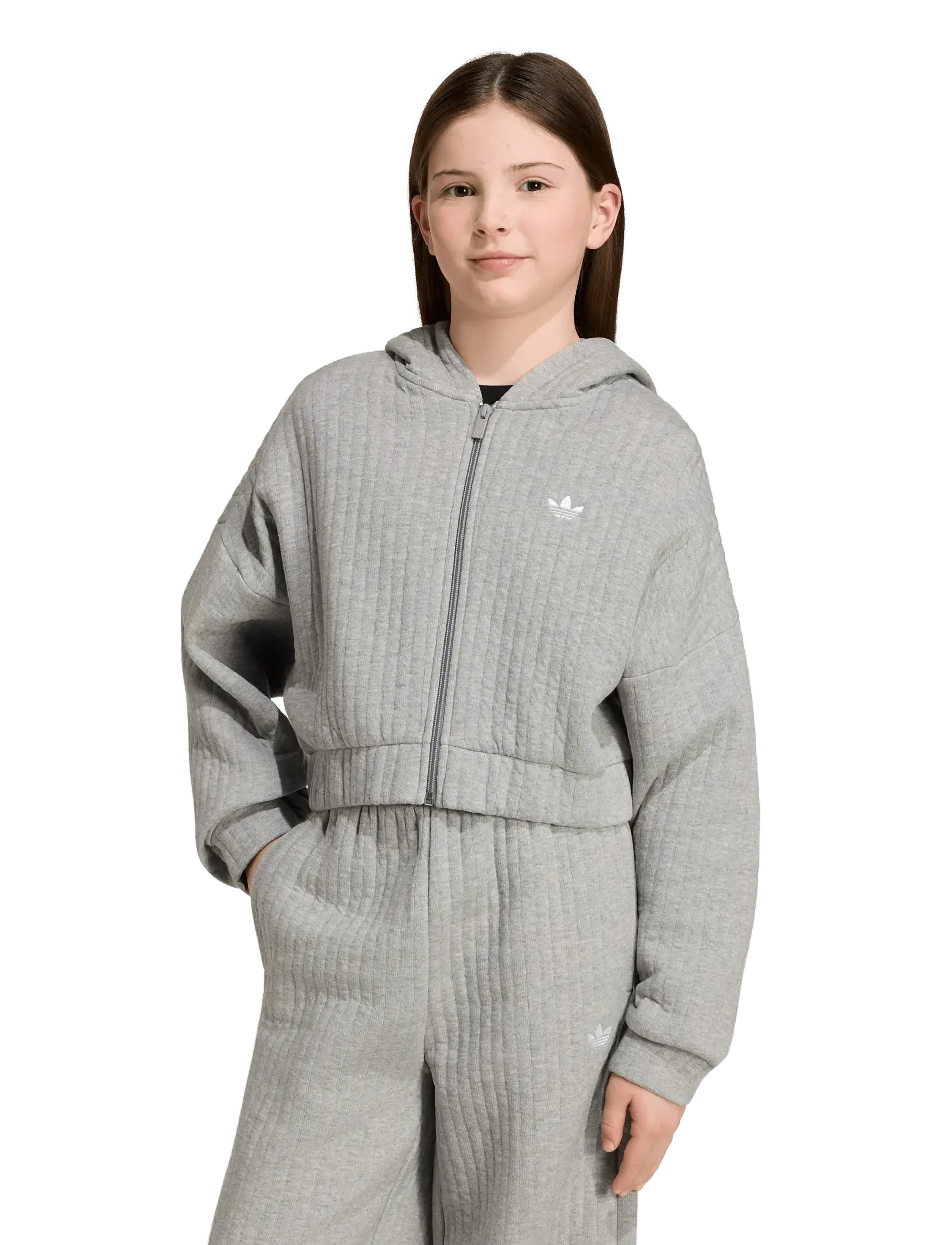 adidas Originals - LO ZIP HOODIE - hættetrøjer - mgreyh - 2