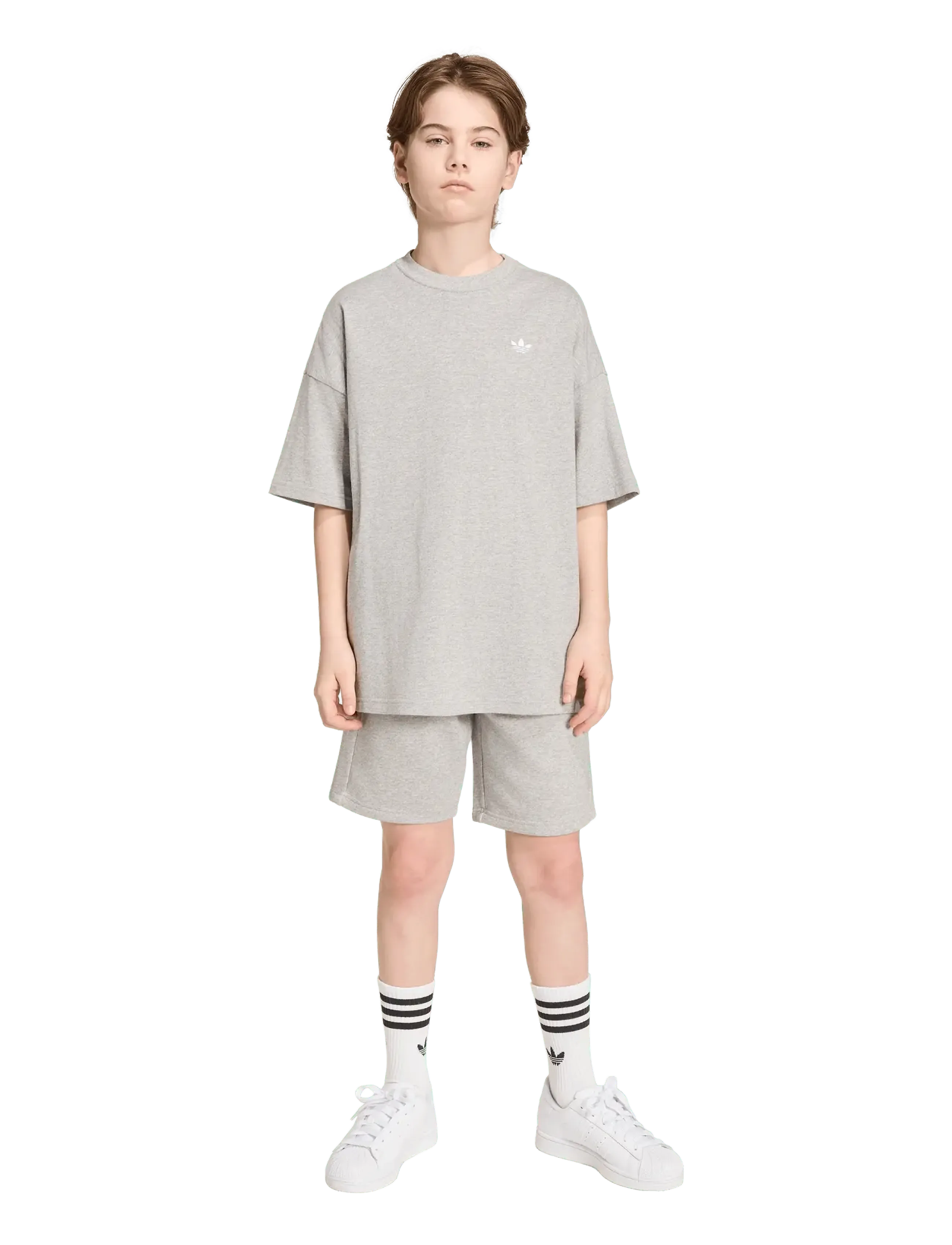 adidas Originals - SHORTS TEE SET - 2-osalised komplektid - mgreyh - 5