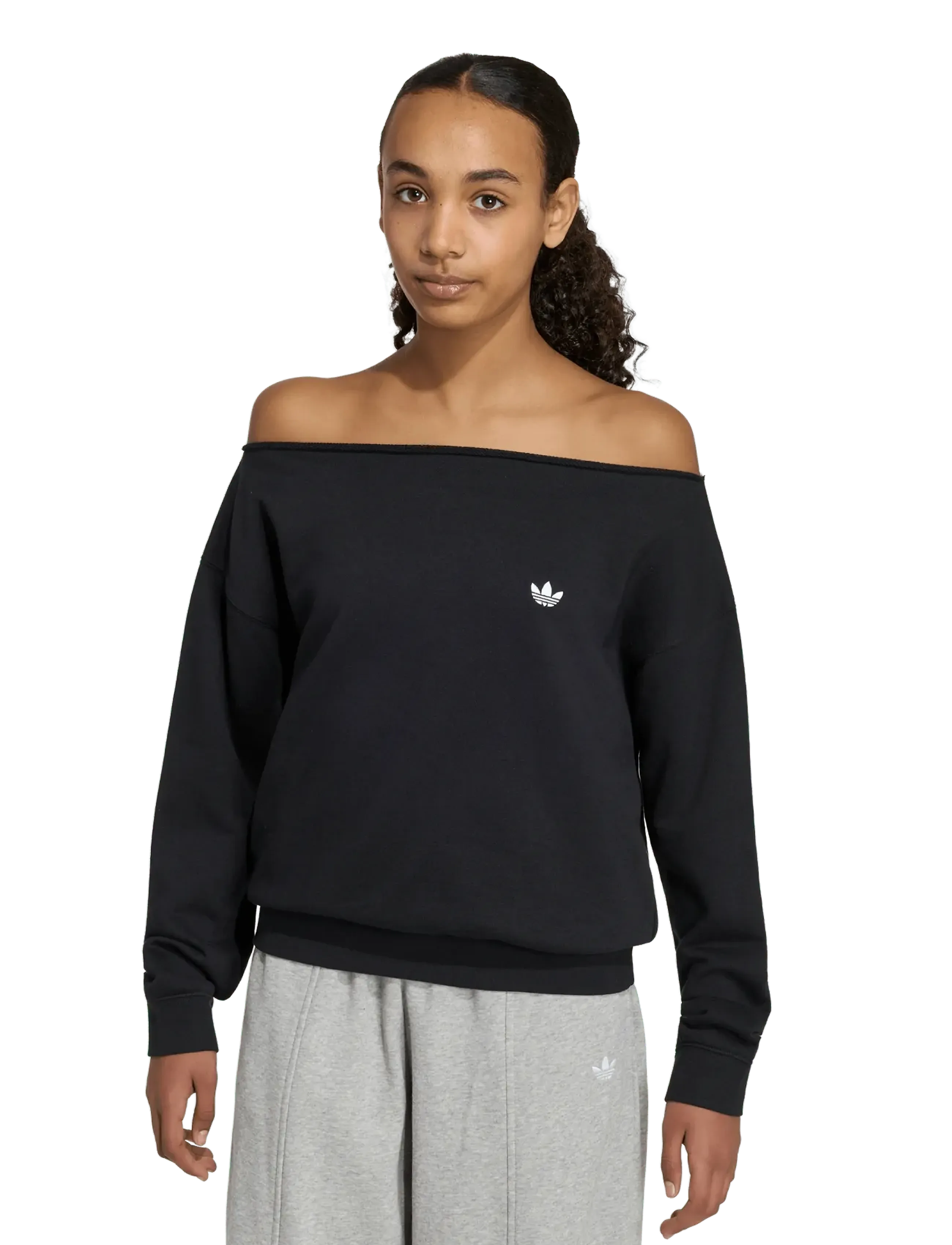 adidas Originals Os Sweatshirt, 164, Black, Sweatshirts & Hættetrøjer > Sweatshirts, Børn