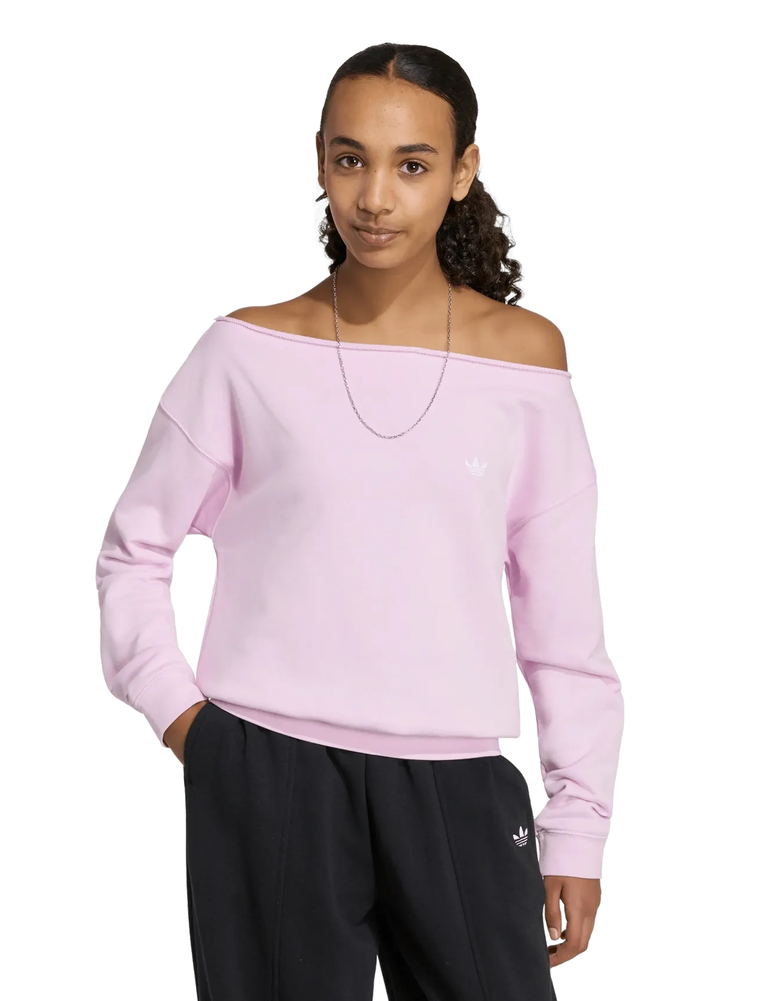 adidas Originals Os Sweatshirt, 152, Pink, Sweatshirts & Hættetrøjer > Sweatshirts, Børn