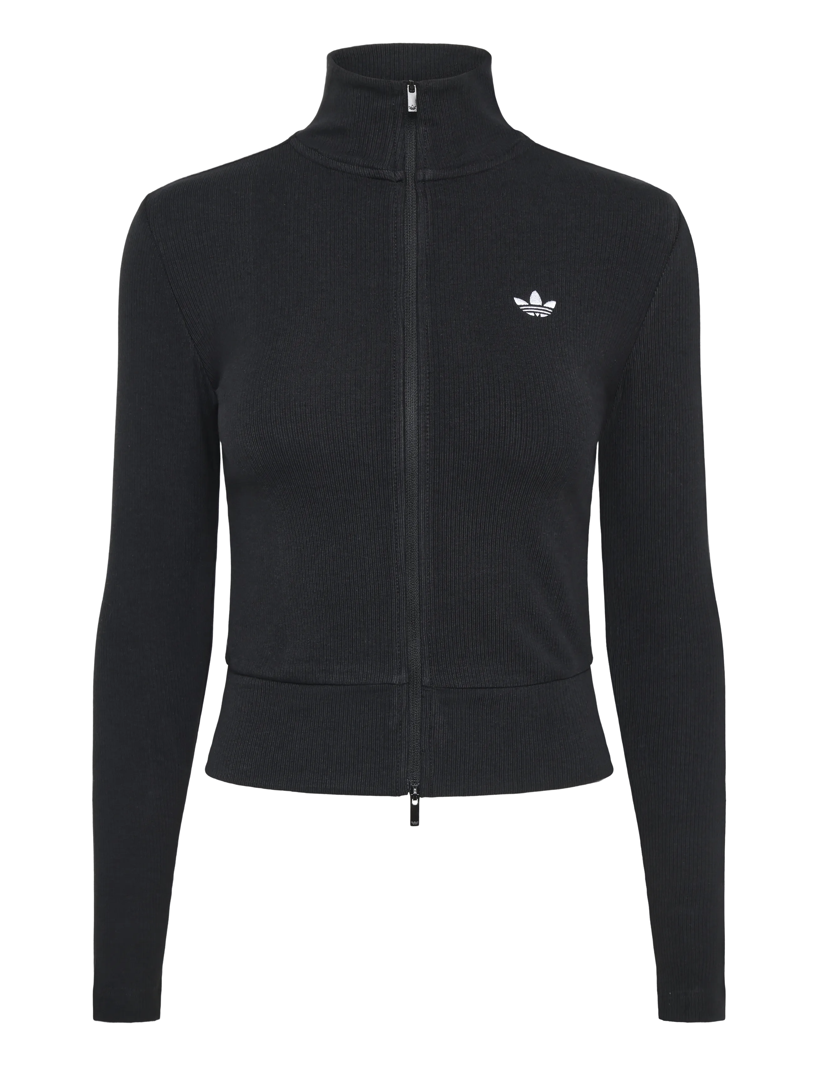 adidas Originals ESS RIB FZ TT - Treeningjoped - BLACK / black