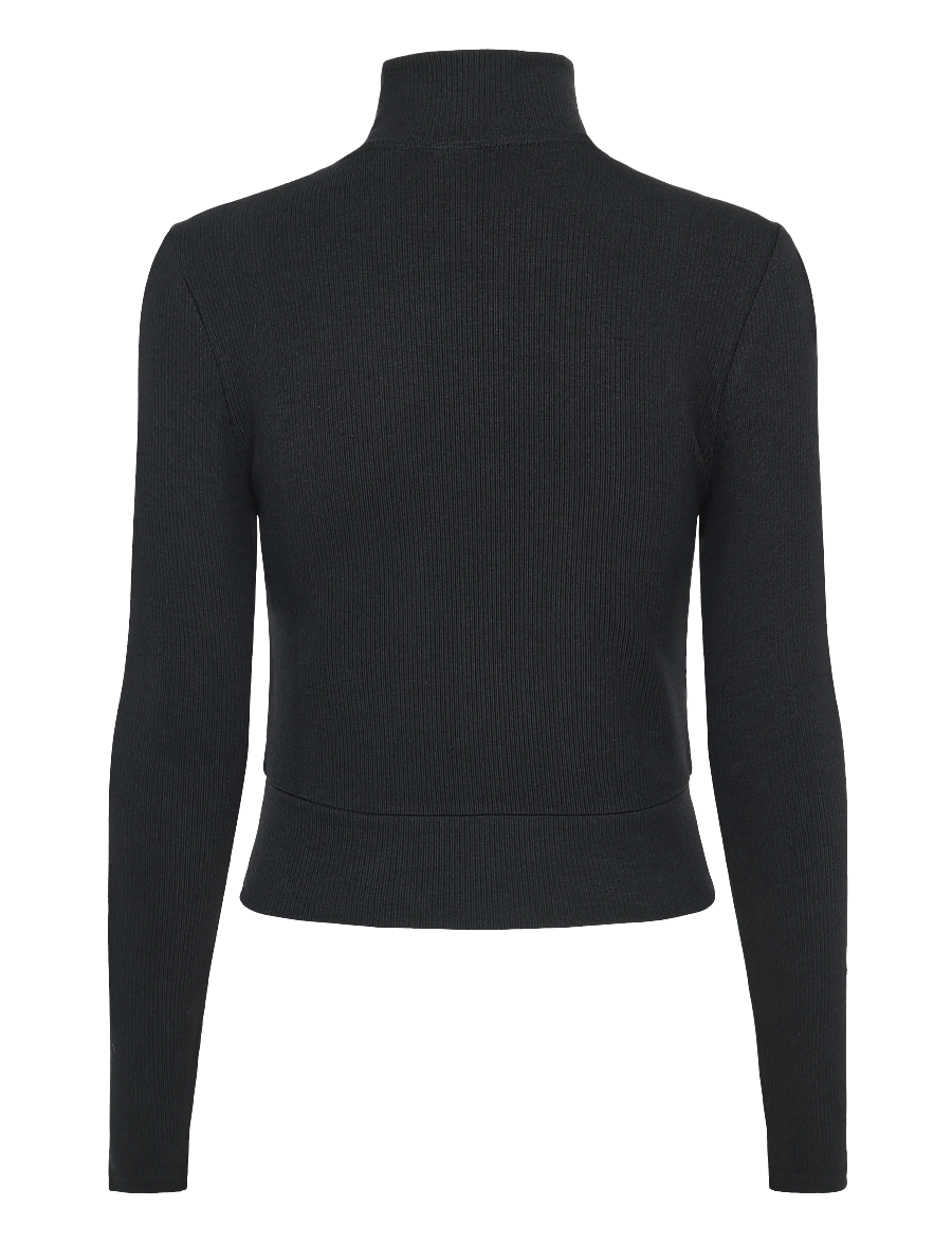 adidas Originals - ESS RIB FZ TT - långärmade tröjor - black - 2