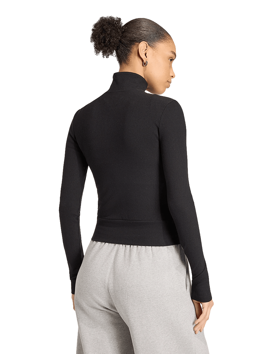 adidas Originals - ESS RIB FZ TT - langærmede t-shirts - black - 5