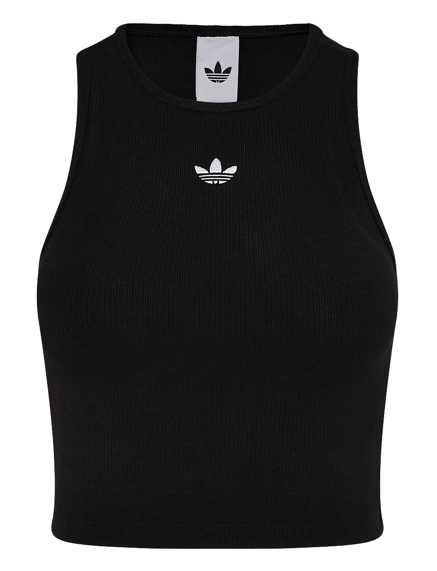 adidas Originals - ESS RIB TANK - linnen - black - 0