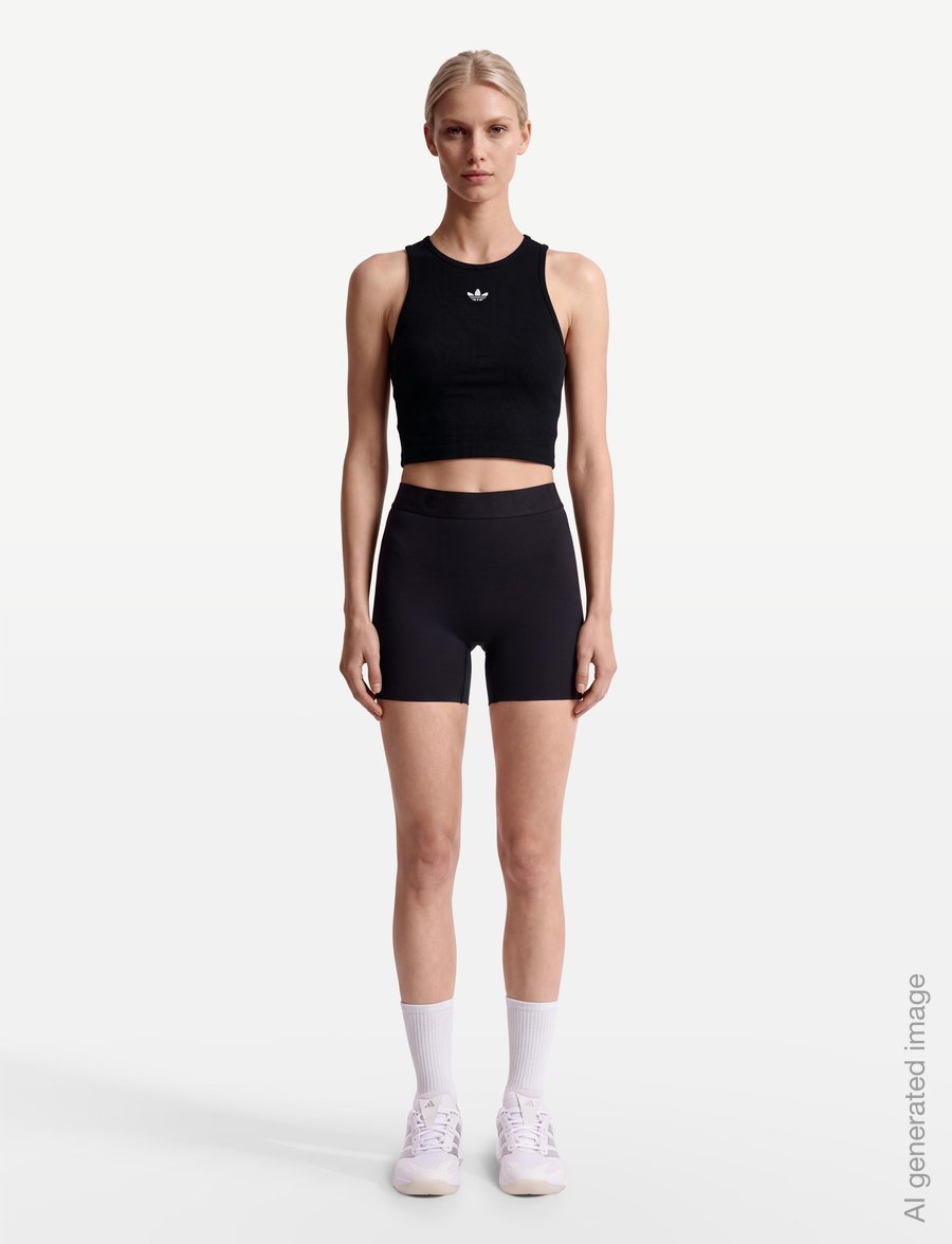 adidas Originals - ESS RIB TANK - linnen - black - 0