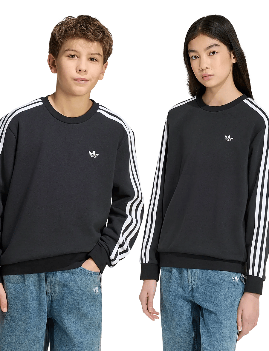 adidas Originals - 3 STRIPE CREW - dressipluusid - black - 2
