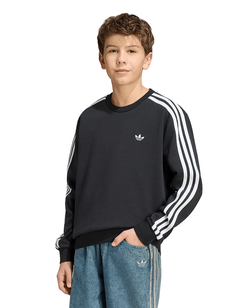 adidas Originals - 3 STRIPE CREW - dressipluusid - black - 3