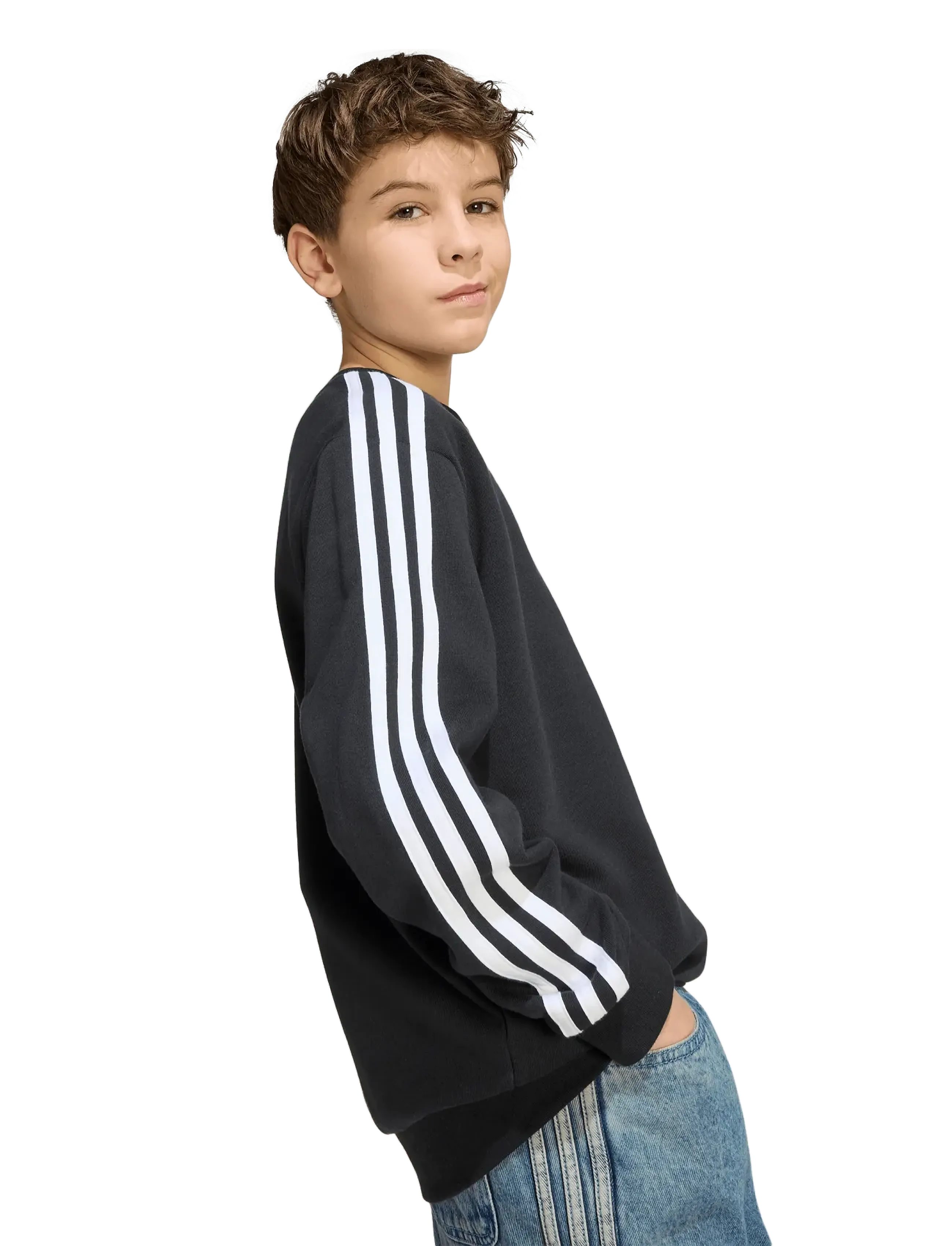 adidas Originals - 3 STRIPE CREW - black - 5