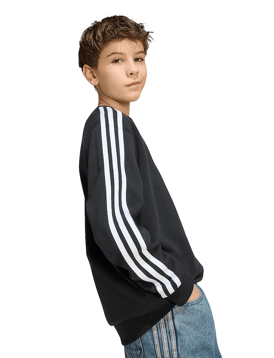 adidas Originals - 3 STRIPE CREW - dressipluusid - black - 5