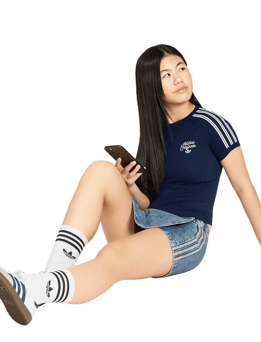 adidas Originals - DENIM SKORT - denimnederdele - worblu - 0