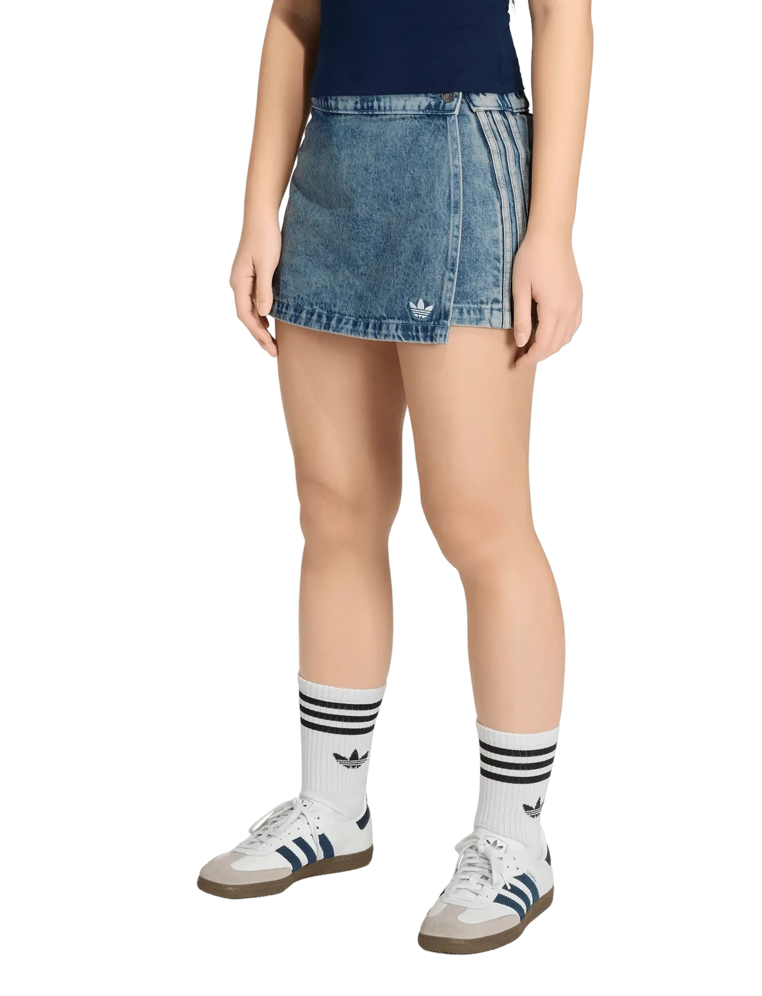 adidas Originals - DENIM SKORT - denimnederdele - worblu - 3