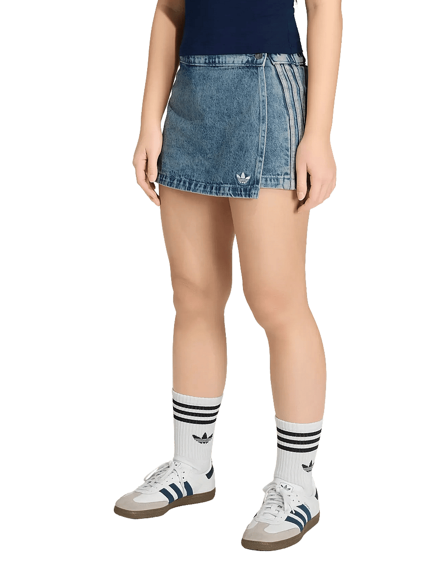 adidas Originals - DENIM SKORT - denimnederdele - worblu - 3