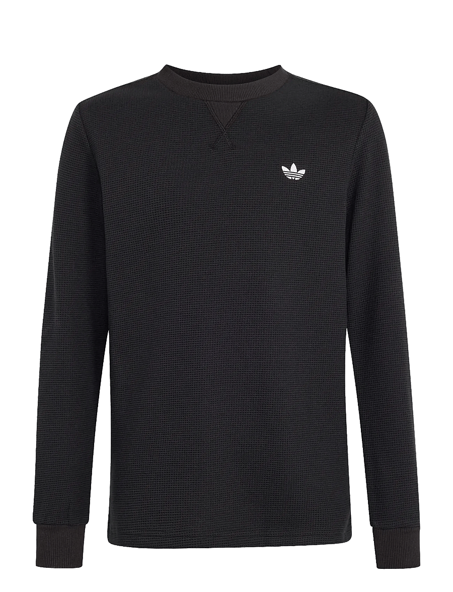 adidas Originals - WAFFLE LS - långärmade t-shirts - black - 1
