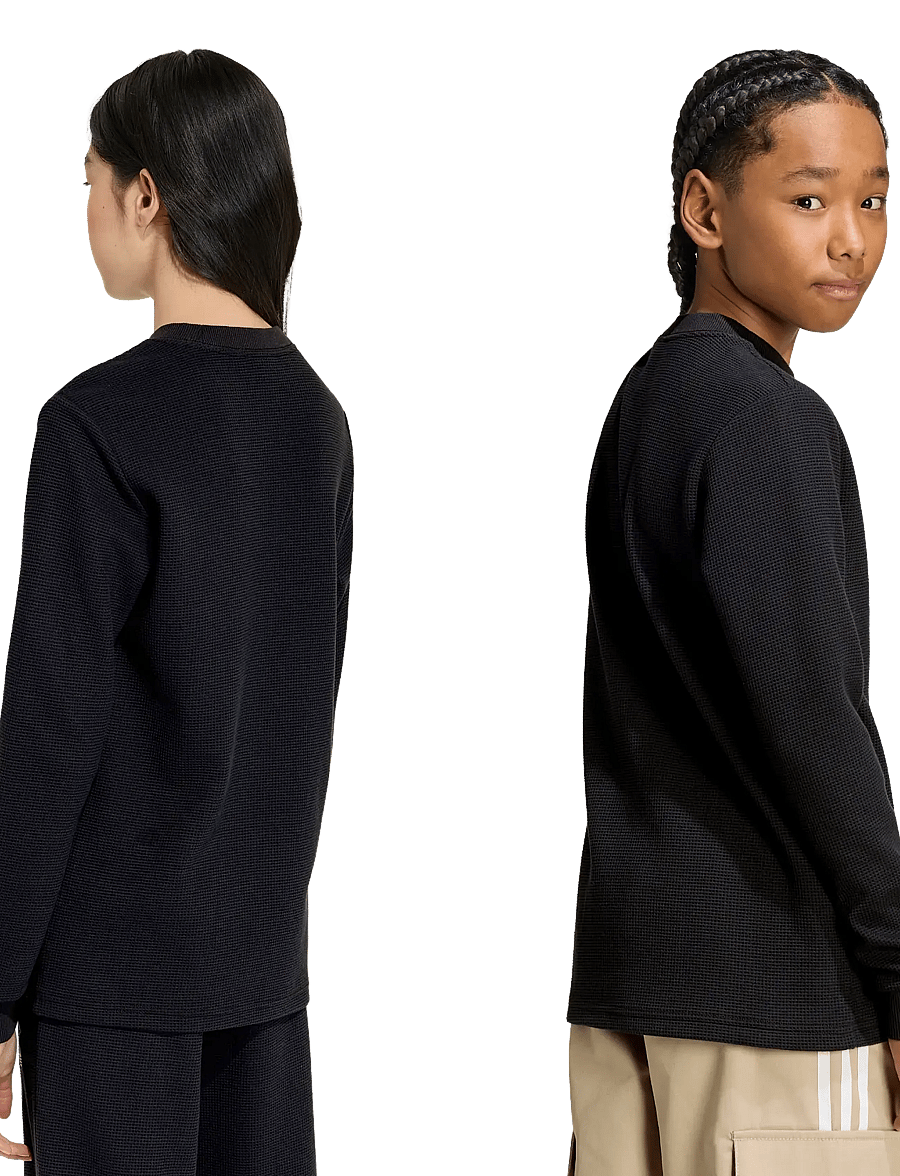adidas Originals - WAFFLE LS - långärmade t-shirts - black - 2
