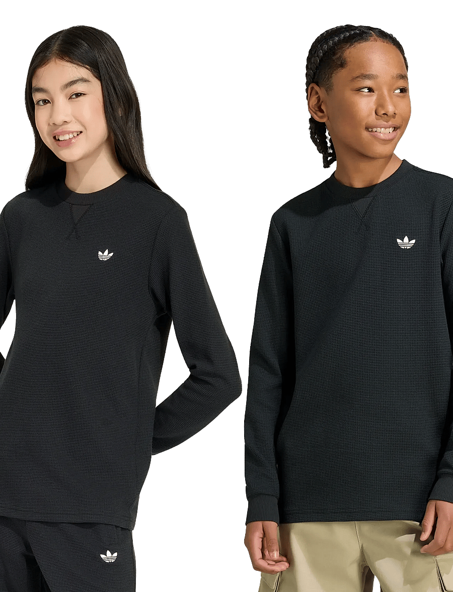 adidas Originals - WAFFLE LS - långärmade t-shirts - black - 4