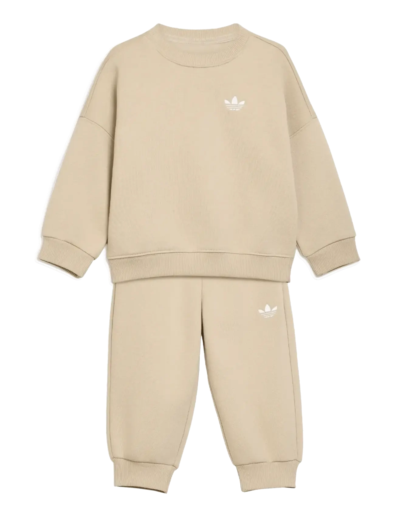 adidas Originals Crew Jog Set, Børn, Rund Hals Jogger Sæt, Beige, Str: 104