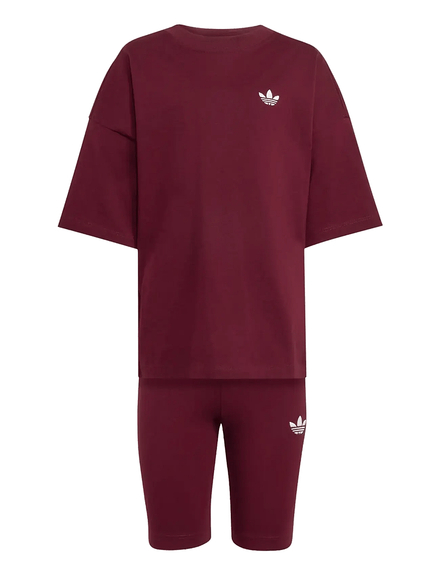 adidas Originals - CS TEE SET - 2-piece sets - maroon - 1
