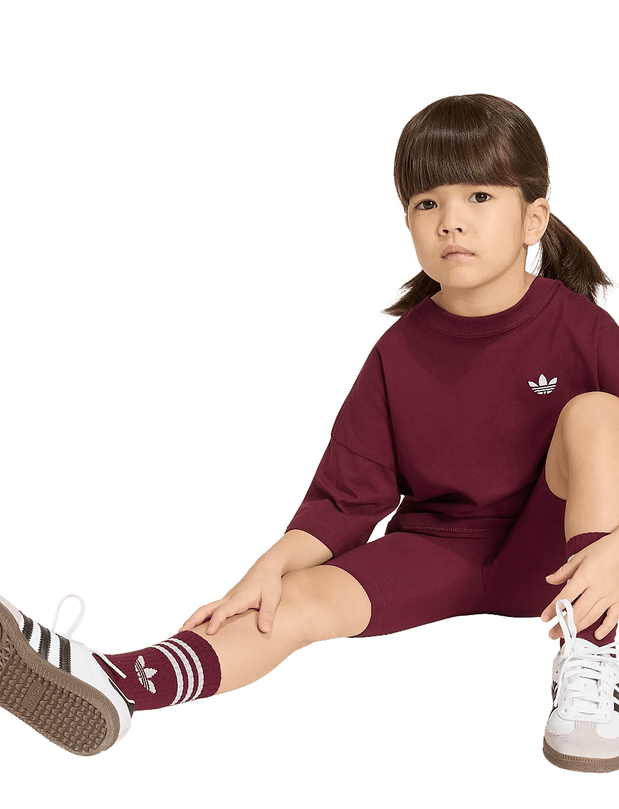 adidas Originals - CS TEE SET - 2-piece sets - maroon - 0