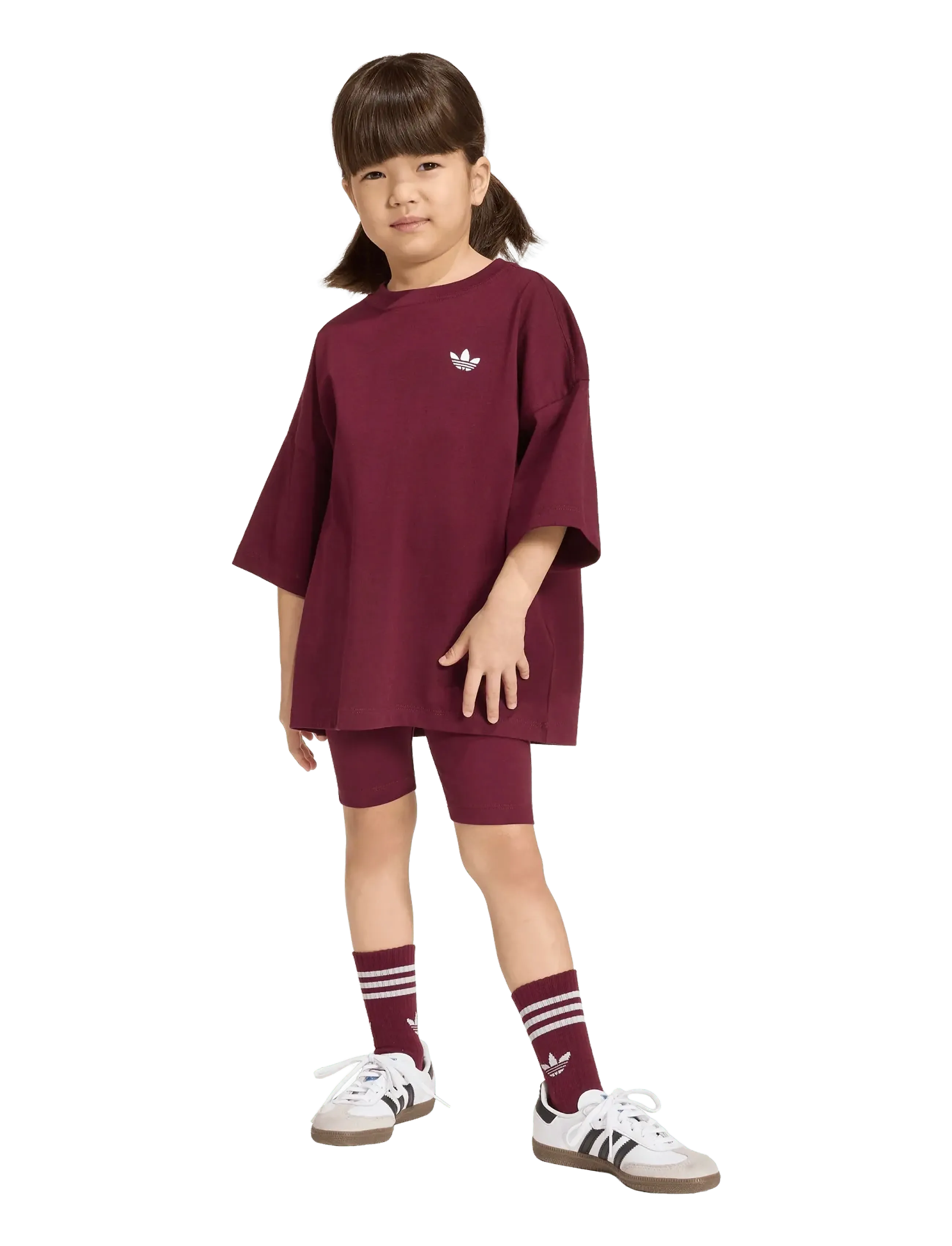 adidas Originals - CS TEE SET - 2-piece sets - maroon - 5