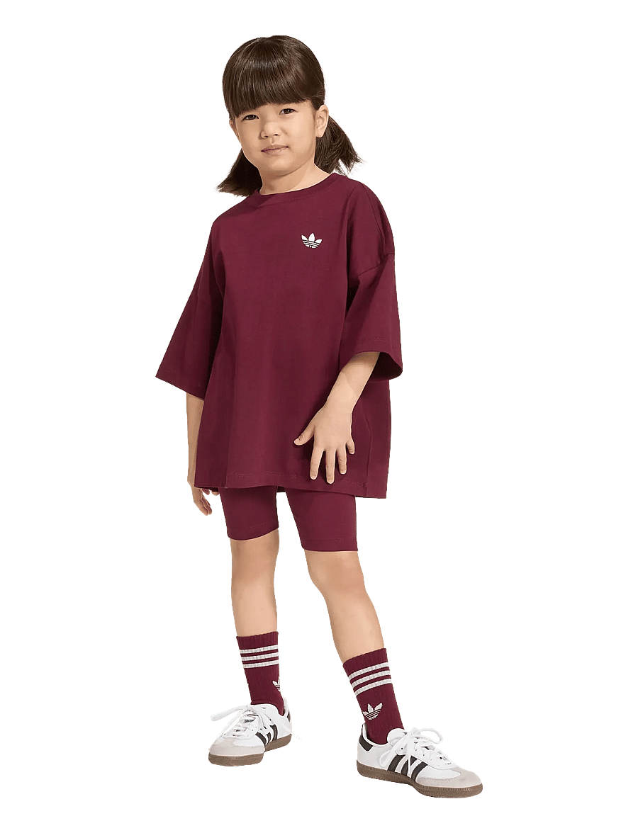 adidas Originals - CS TEE SET - 2-piece sets - maroon - 5