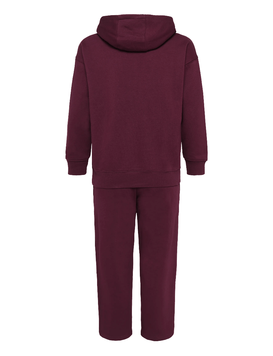 adidas Originals - HOODIE PANT SET - trainingsanzug - maroon - 1