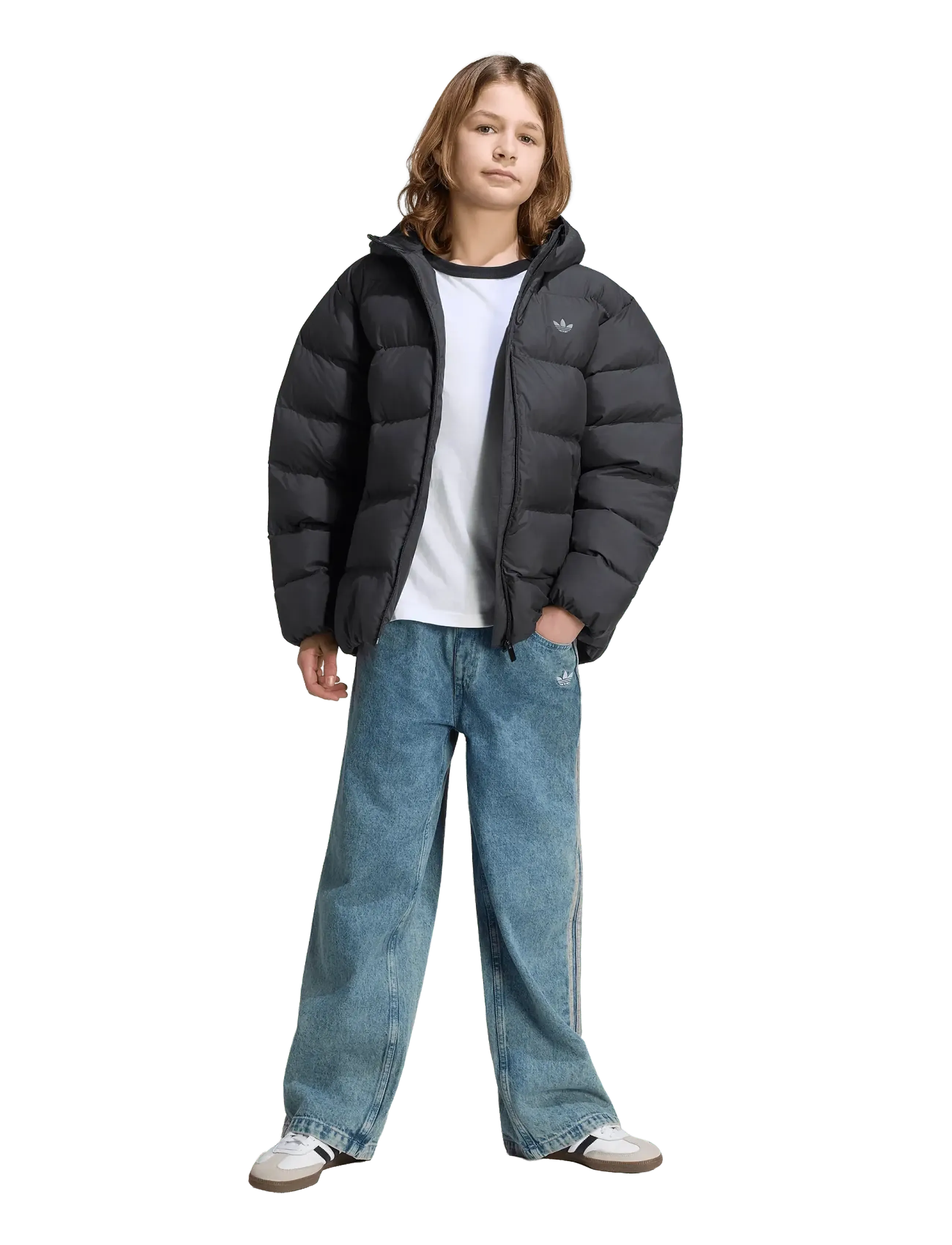 adidas Originals Regular Puffer, 164, Black, Jakker Og Frakker > Puffer Og Vatterede, Børn
