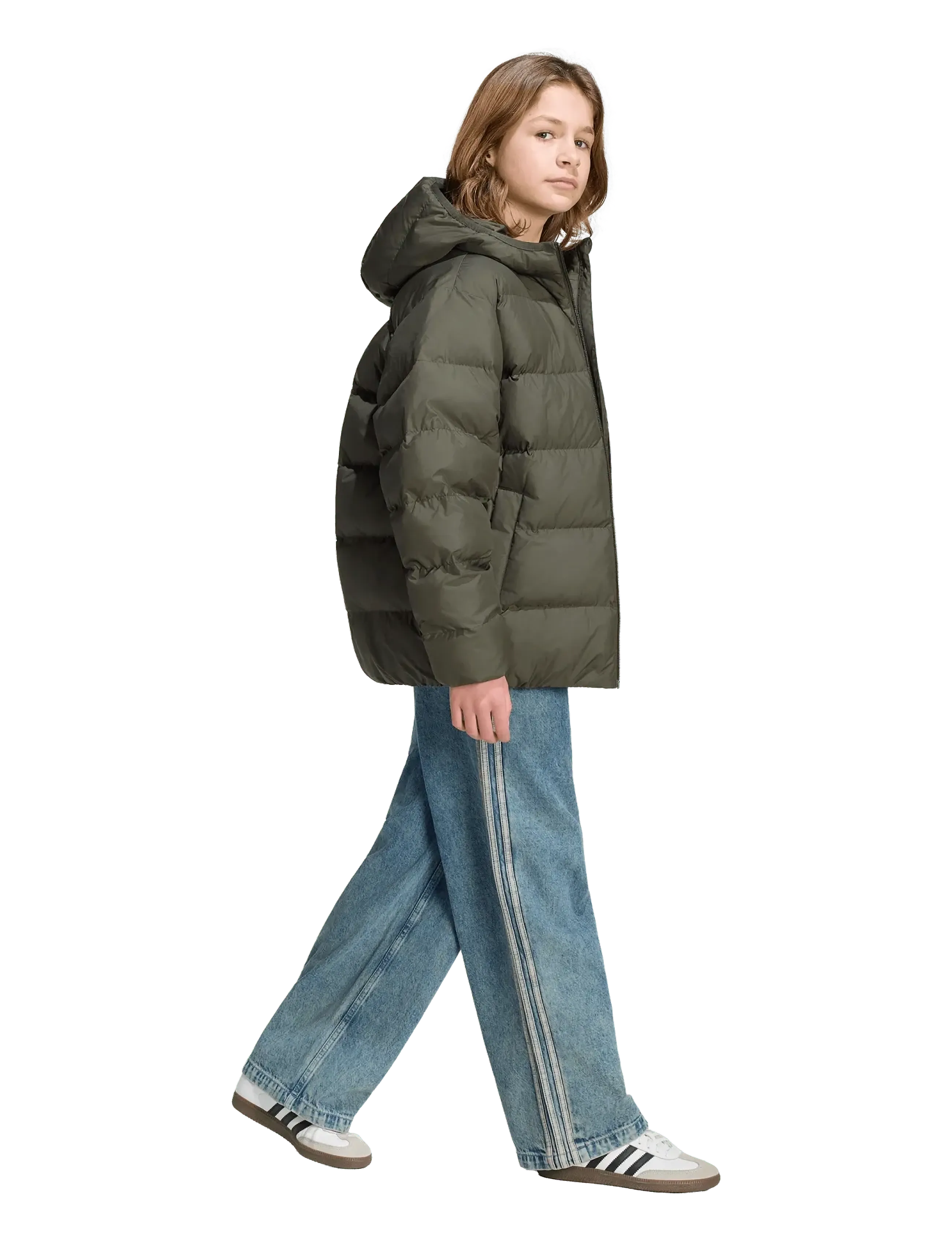 adidas Originals Regular Puffer, 152, Jackets & Coats, Khakigrün - Puffer Padded, Kinder