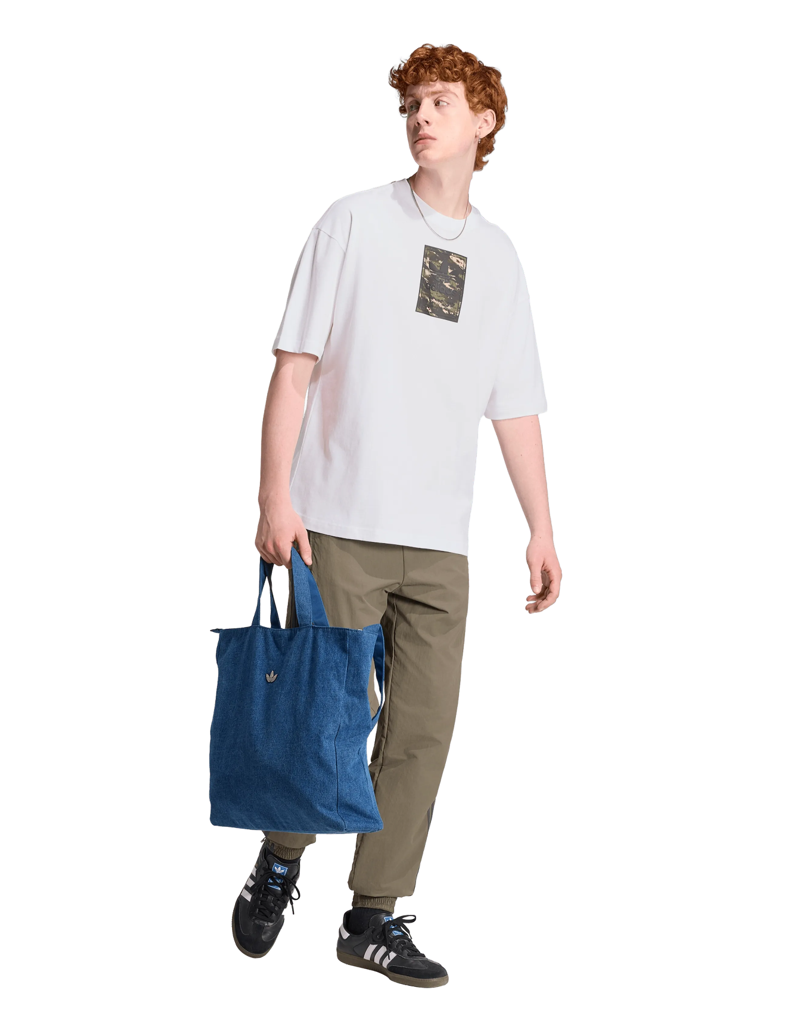 adidas Originals CAMO TEE TONGUE - Festival outfit - WHITE / white