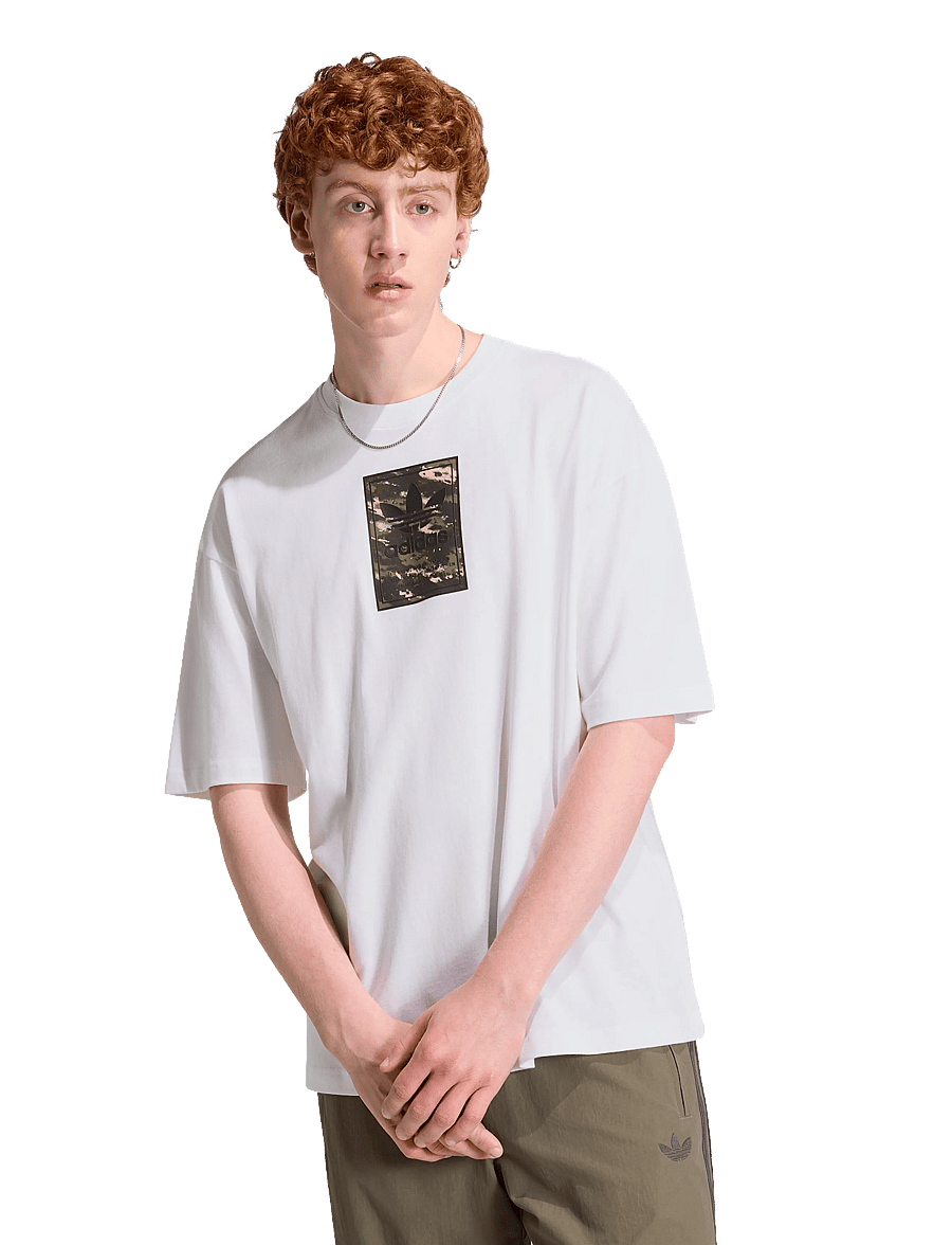 adidas Originals - CAMO TEE TONGUE - t-shirts - white - 2
