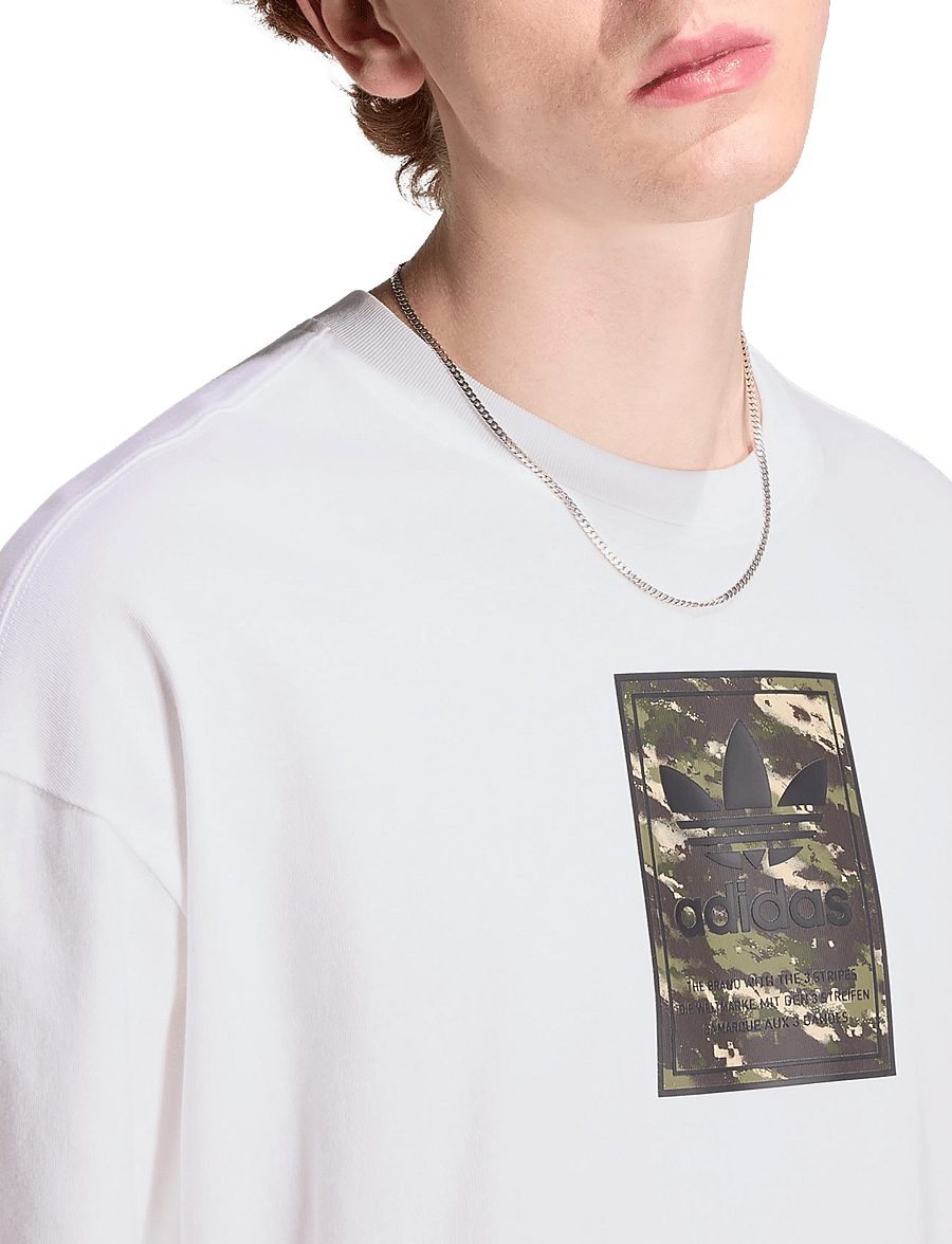 adidas Originals - CAMO TEE TONGUE - t-shirts - white - 3