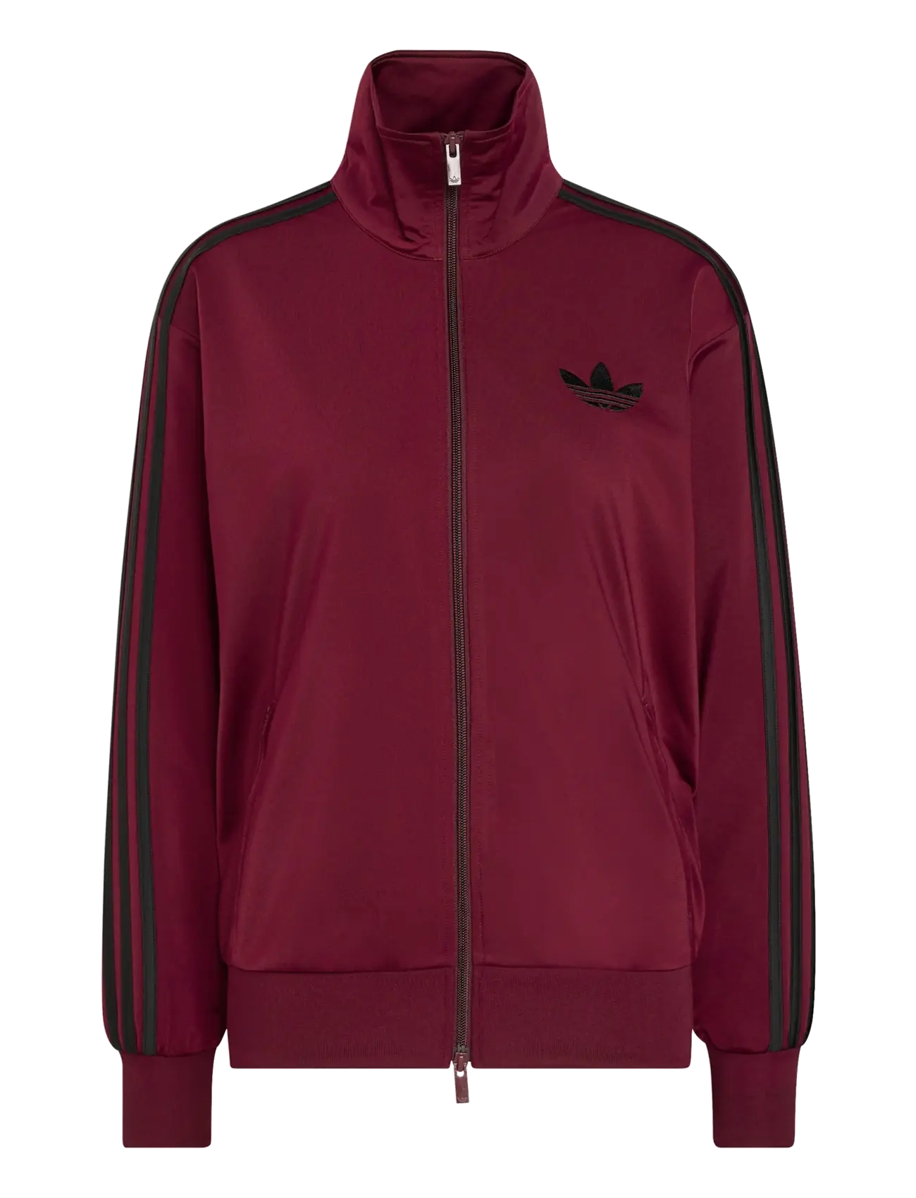 adidas Originals Firebird TT LOOSE - Tøj - MAROON/BLACK / burgundy