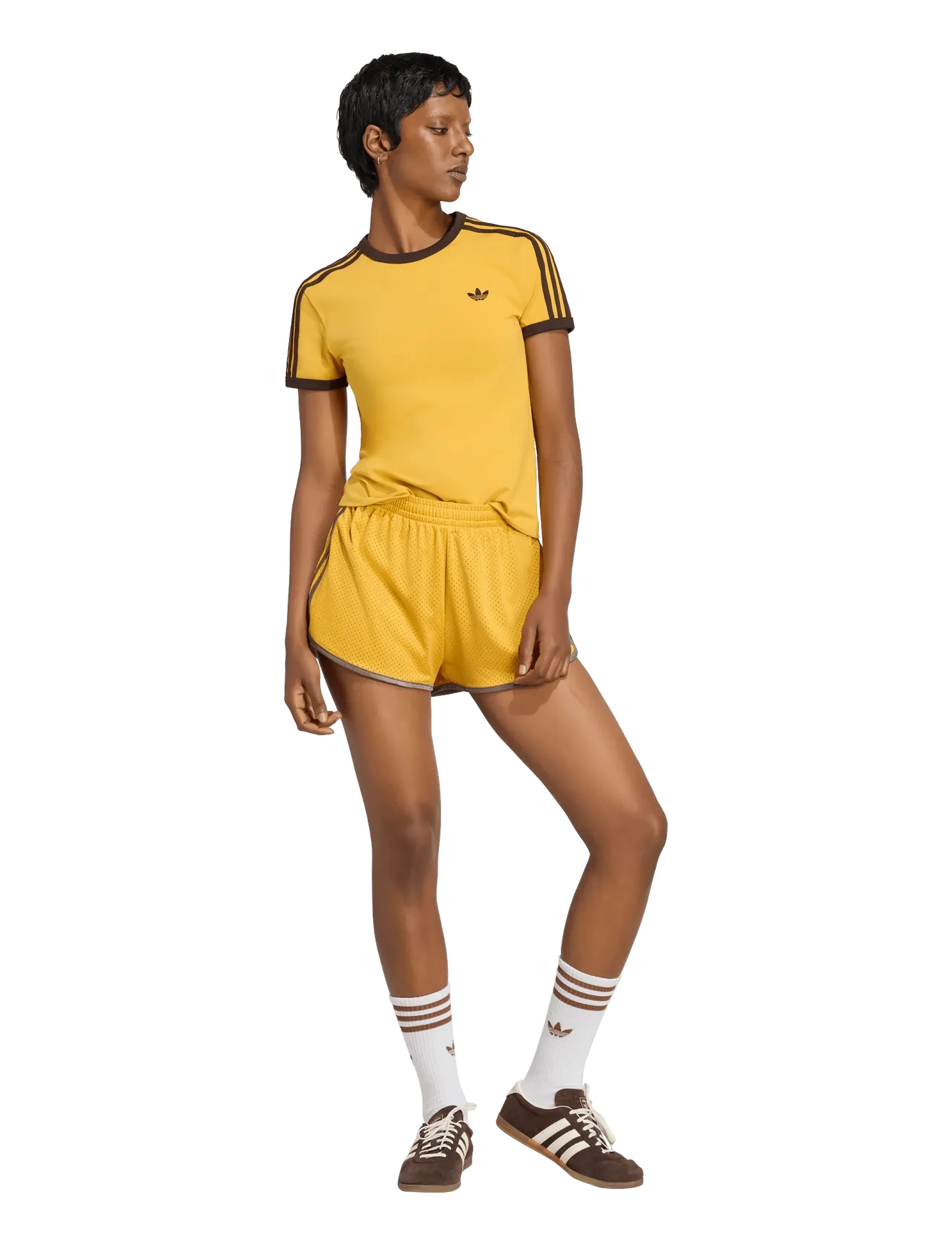 adidas Originals 3S TEE SLIM - adidas Originals - PREYEL/AUCO / yellow